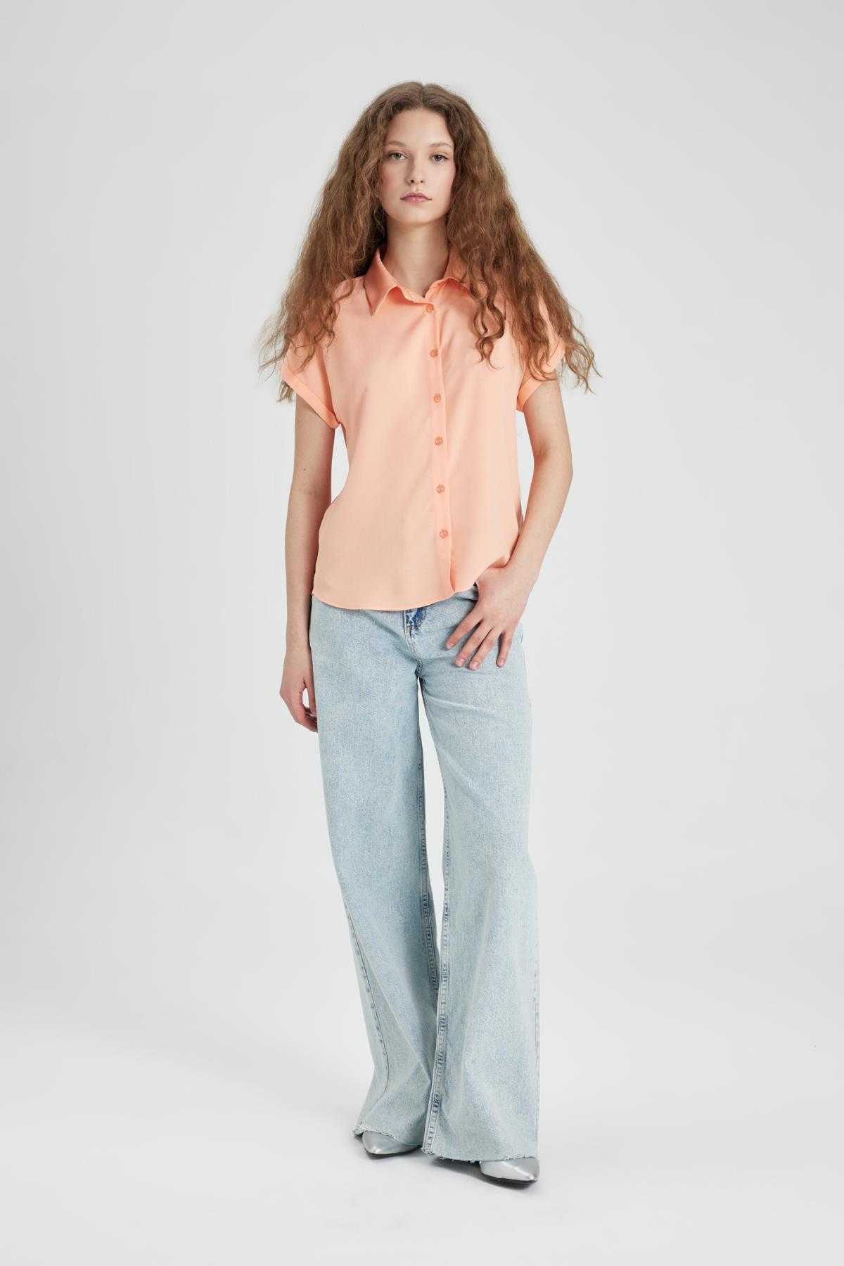 پیراهن آستین کوتاه معمولی Fit N7819az24sp