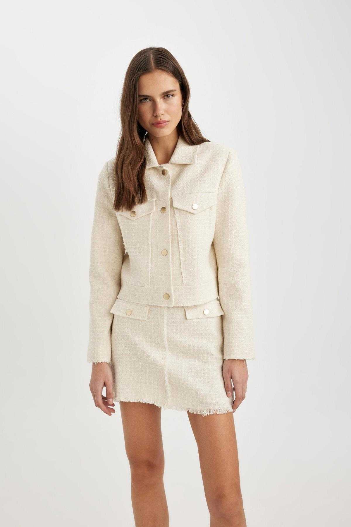 ژاکت تیشرت یقه کراپ