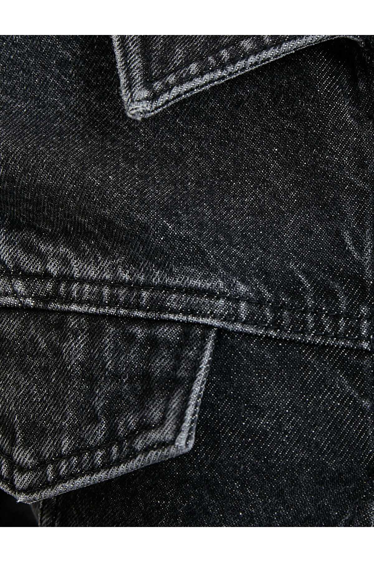 کت جین برش نامتقارن برش باریک و باریک