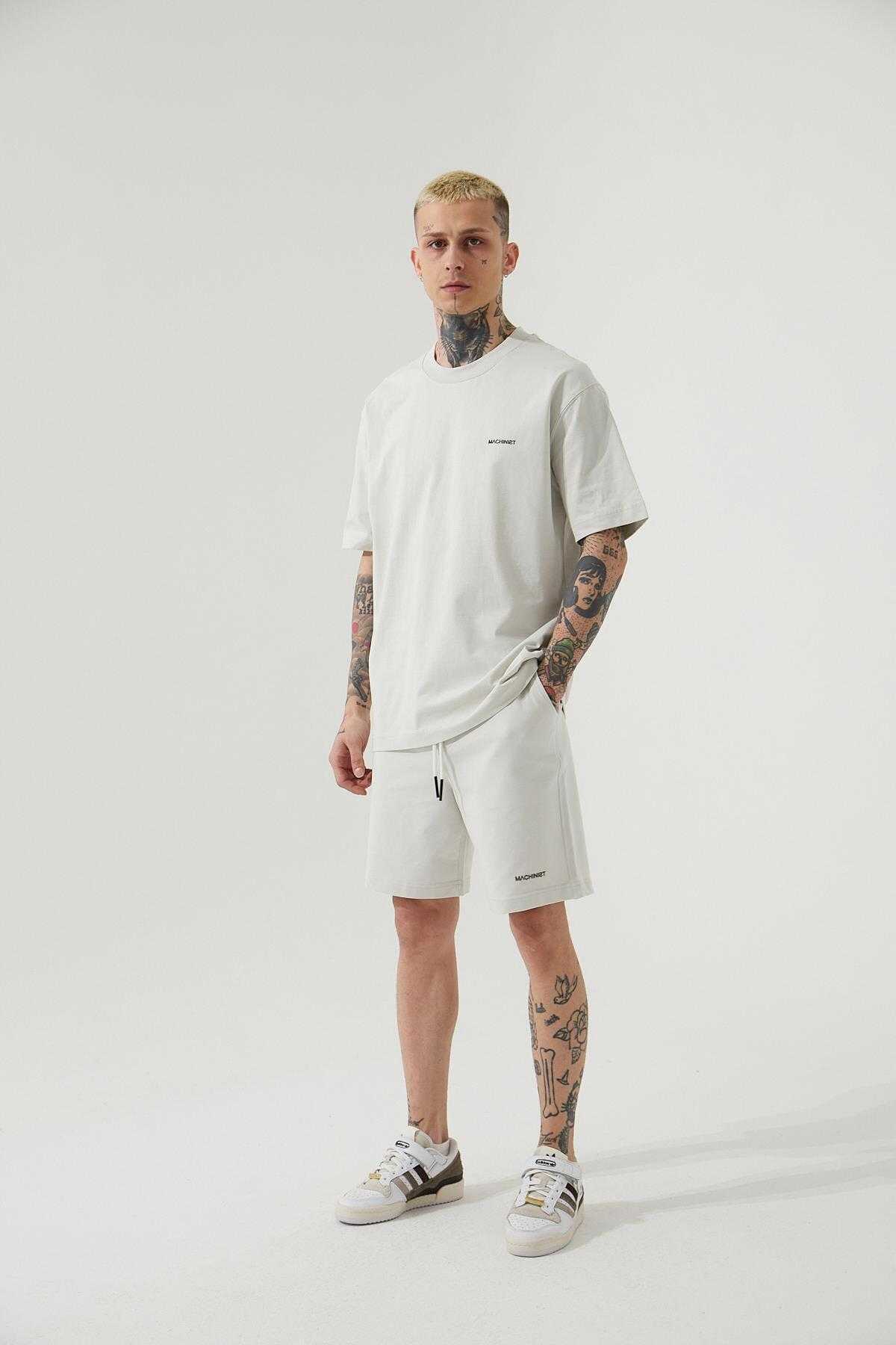 شلوارک ساده خاکستری مردانه