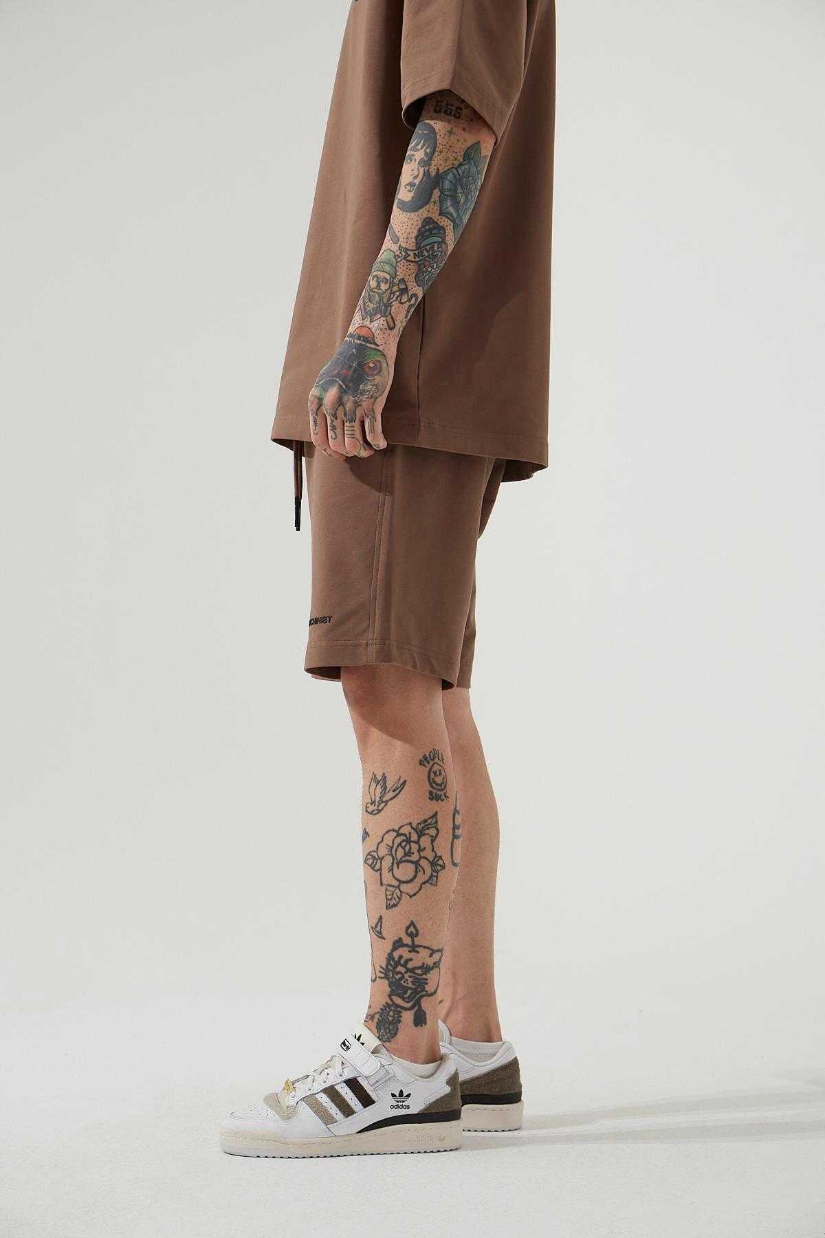 شلوارک ساده خاکستری مردانه