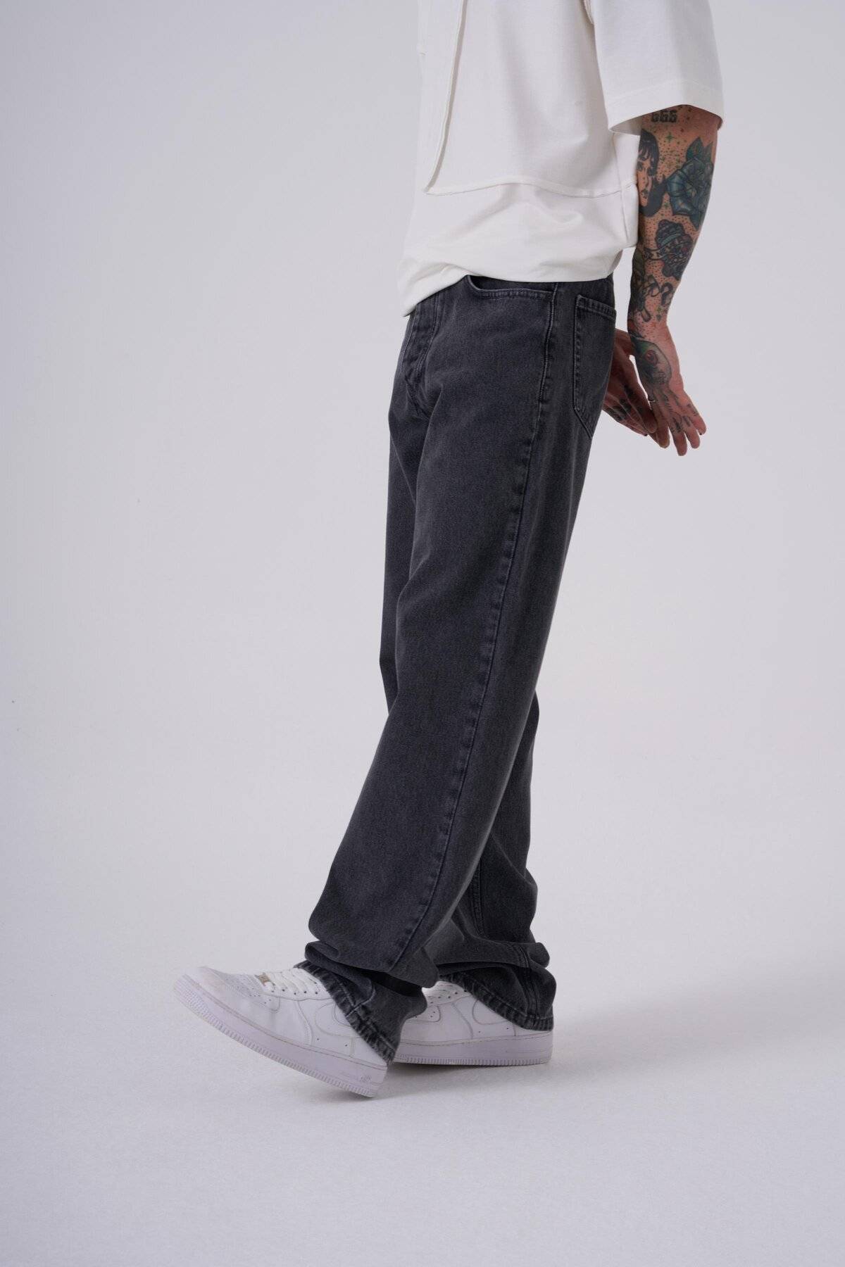 شلوار گشاد ژان اسید آبی