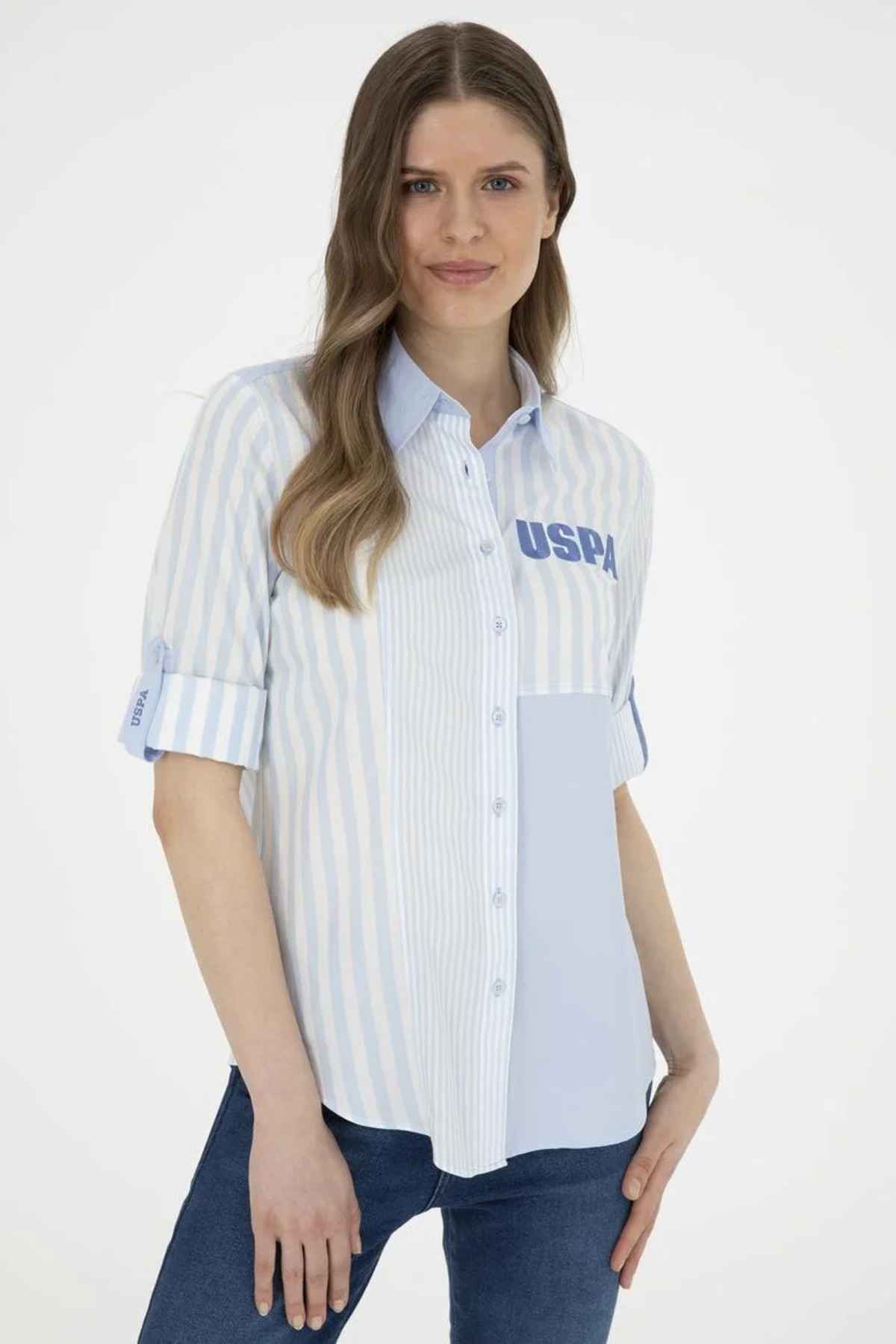 پیراهن آستین بلند زنانه آبی روشن G082SZ004.000.183570.4.VR003