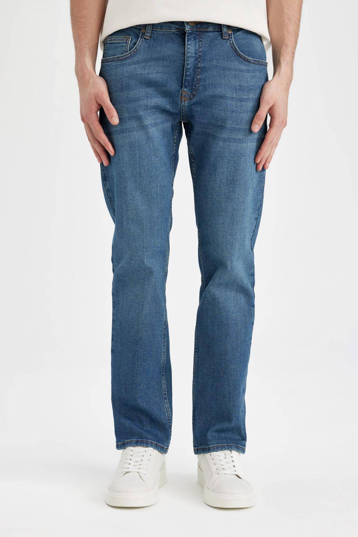 شلوار جین مدل Regular Fit Normal Ford Pipe Leg Jean