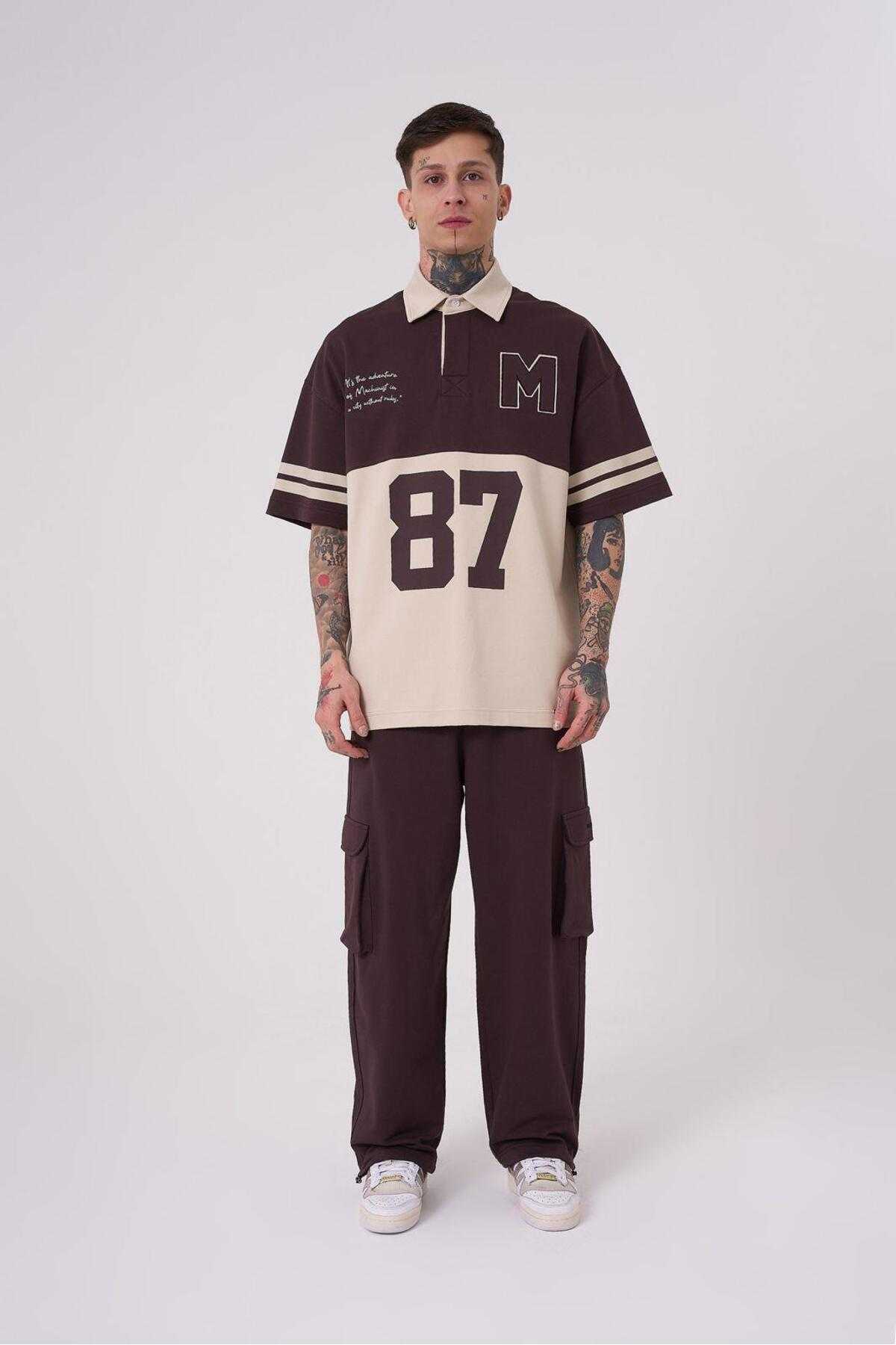 تیشرت مردانه یقه قهوه ای یقه پولو 87 تکه