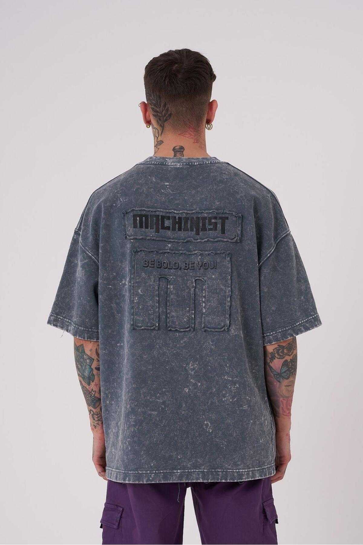 تیشرت ابری نیلی سایز بزرگ مردانه Be Bold Be You قابل شستشو