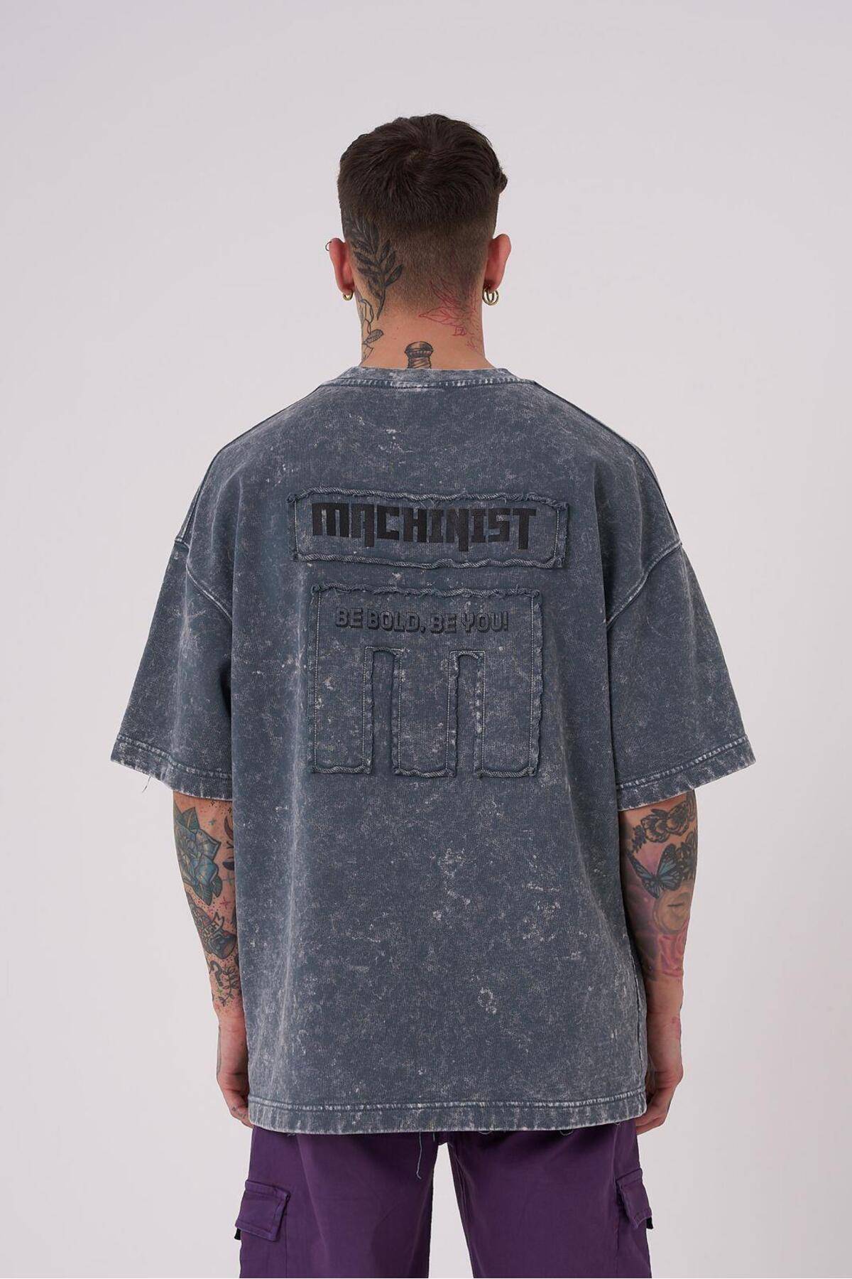 تیشرت ابری نیلی سایز بزرگ مردانه Be Bold Be You قابل شستشو