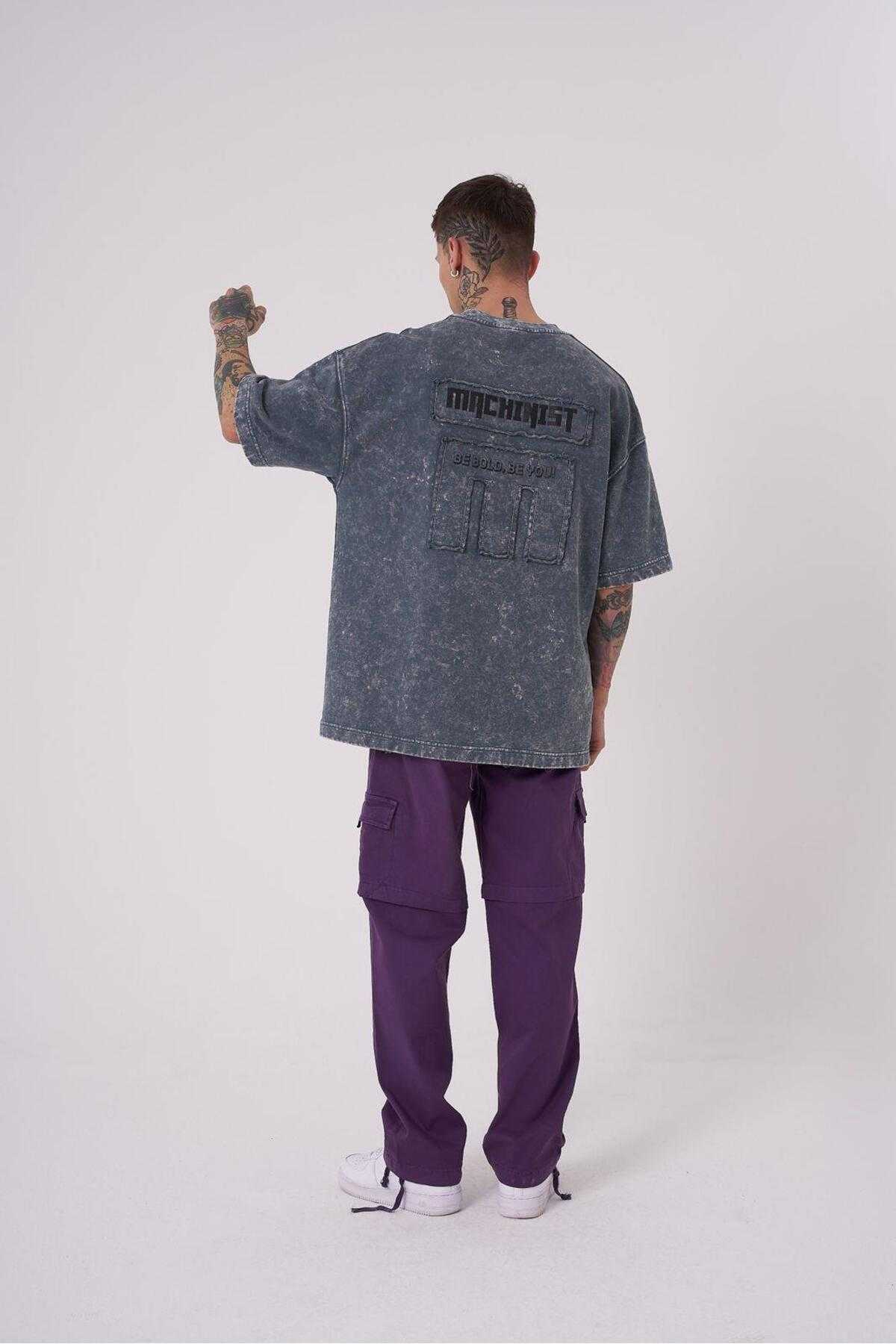 تیشرت ابری نیلی سایز بزرگ مردانه Be Bold Be You قابل شستشو