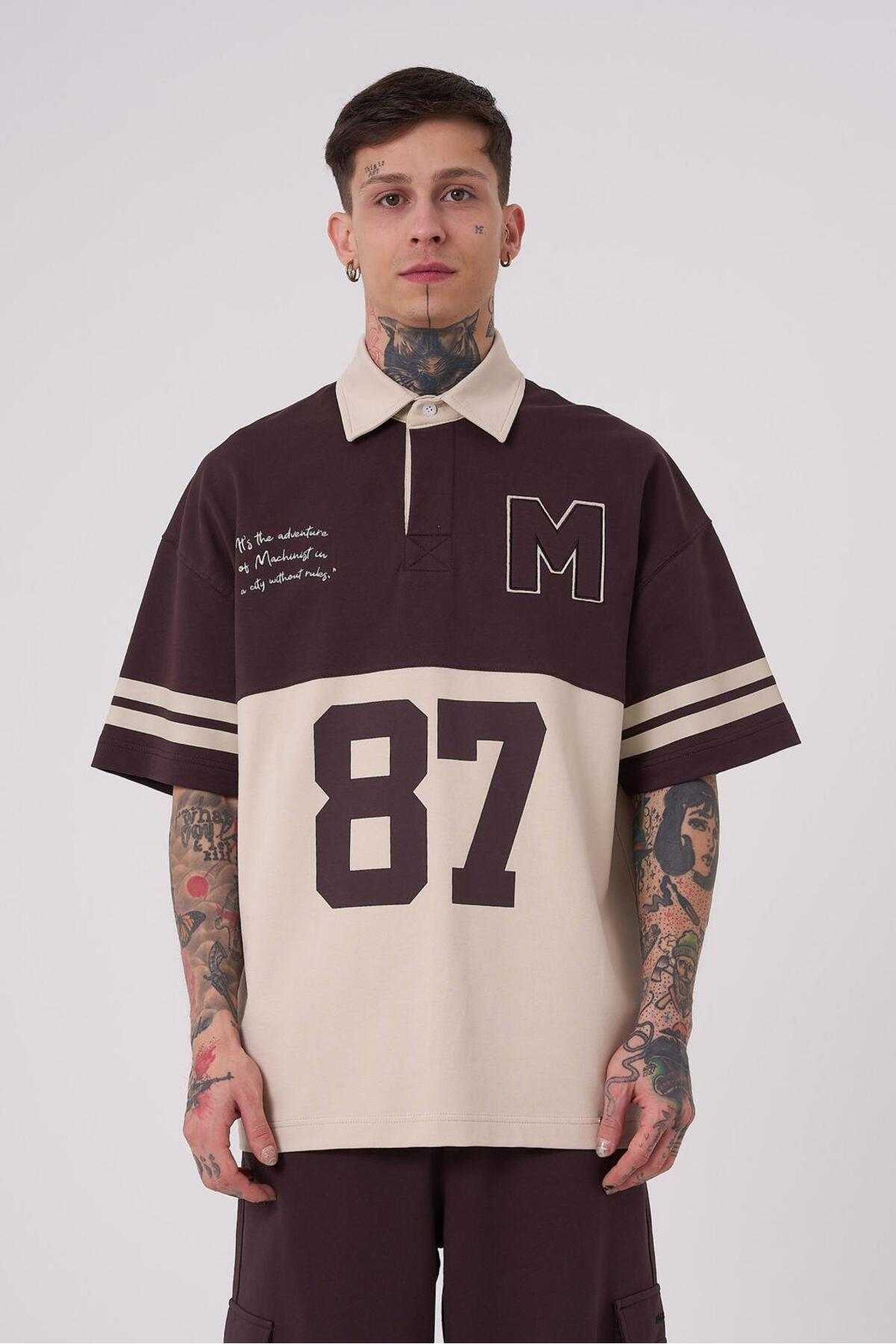 تیشرت مردانه یقه قهوه ای یقه پولو 87 تکه