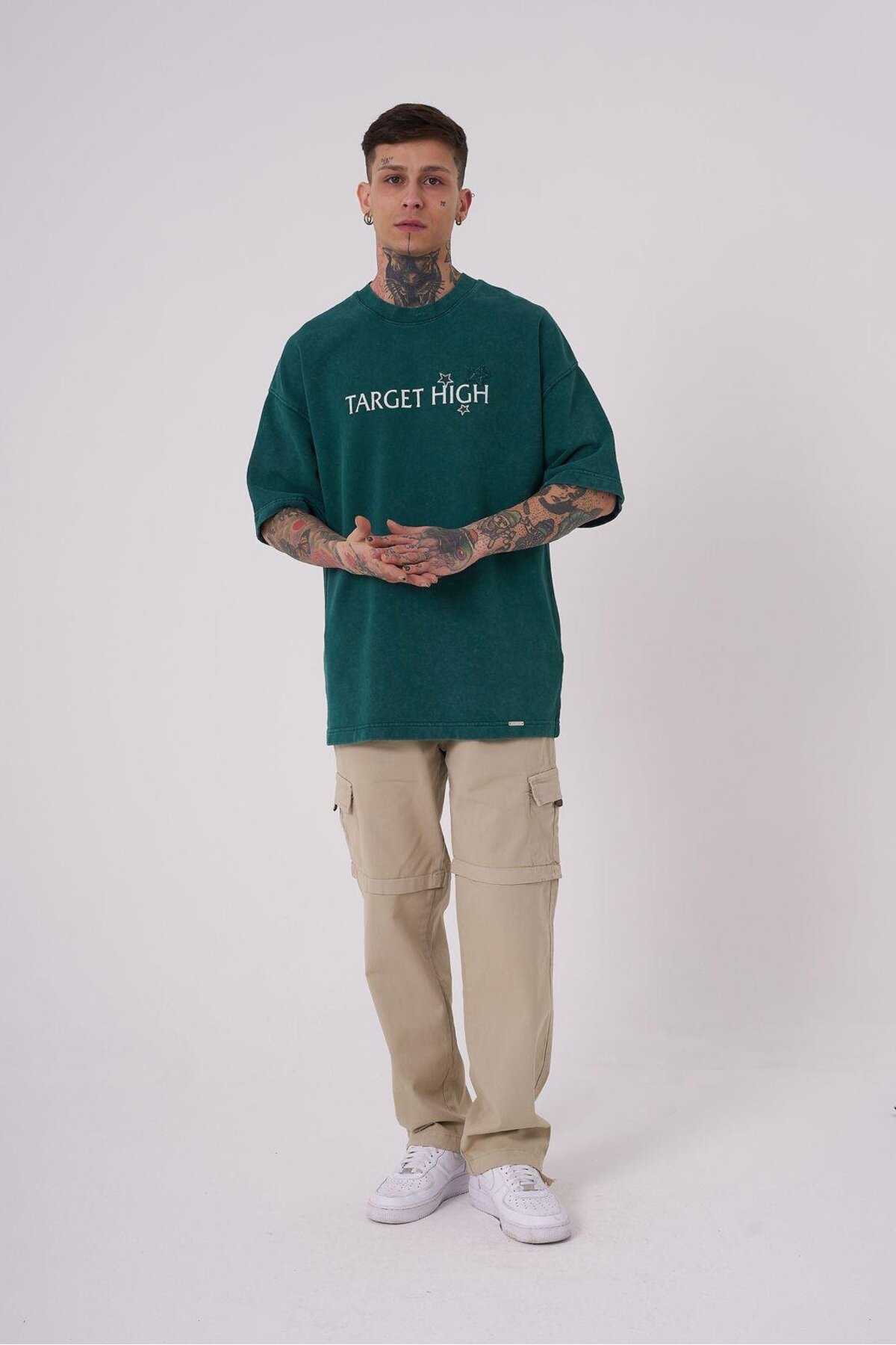 تیشرت مردانه بدون پووز چاپ شده با سایز بزرگ GHOST SPOTTED