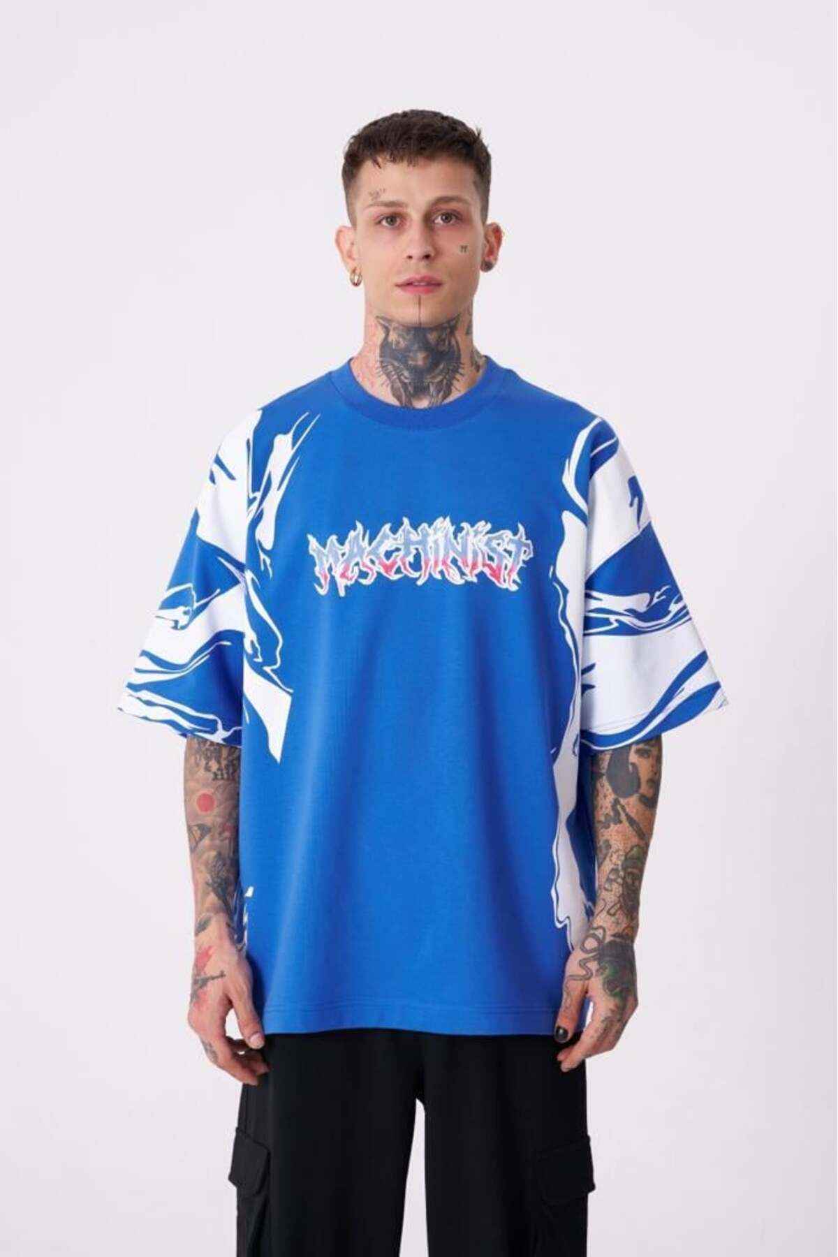 تیشرت اکرو سایز چاپ آستین مردانه