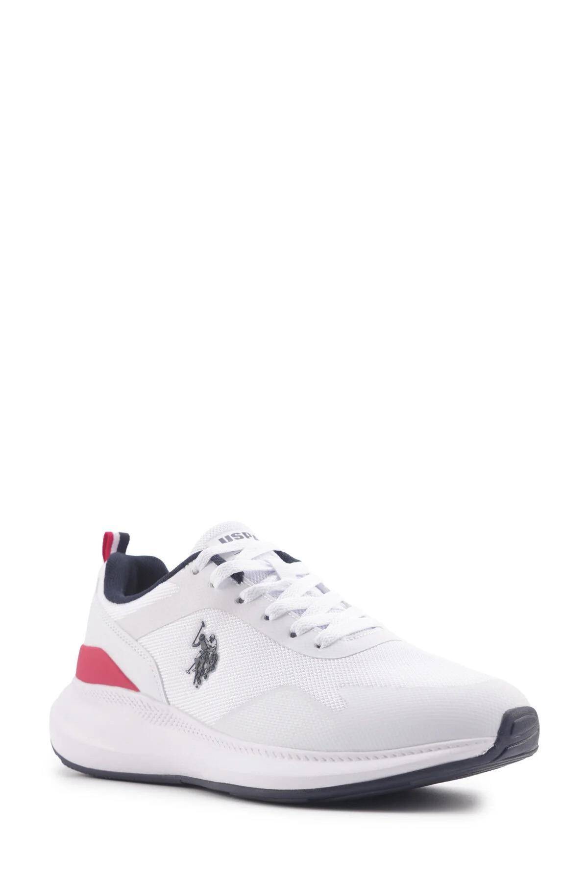 کفش دویدن مردانه سفید-سفید-سرمه ای-قرمز