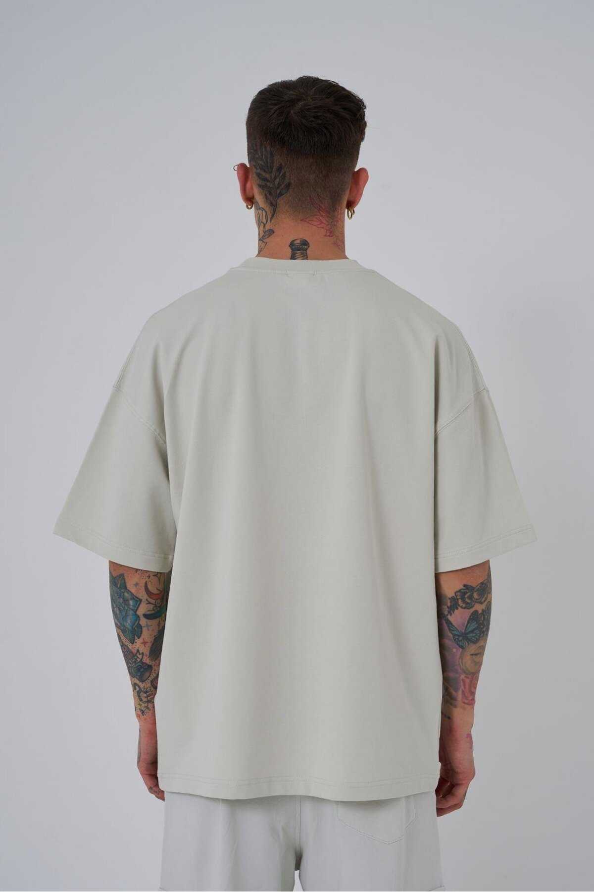 تیشرت مردانه سه گانه قهوه ای چاپ شده