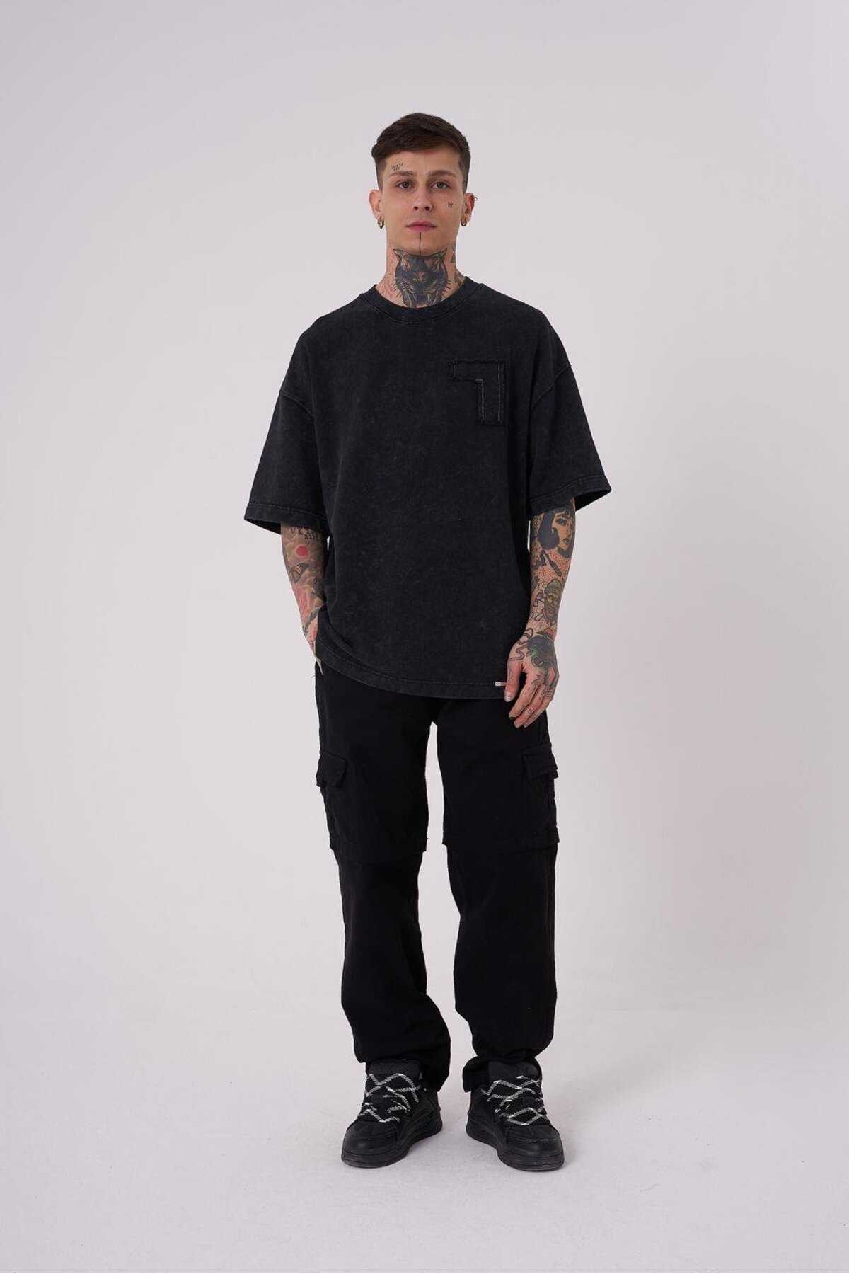 تیشرت ابری نیلی سایز بزرگ مردانه Be Bold Be You قابل شستشو