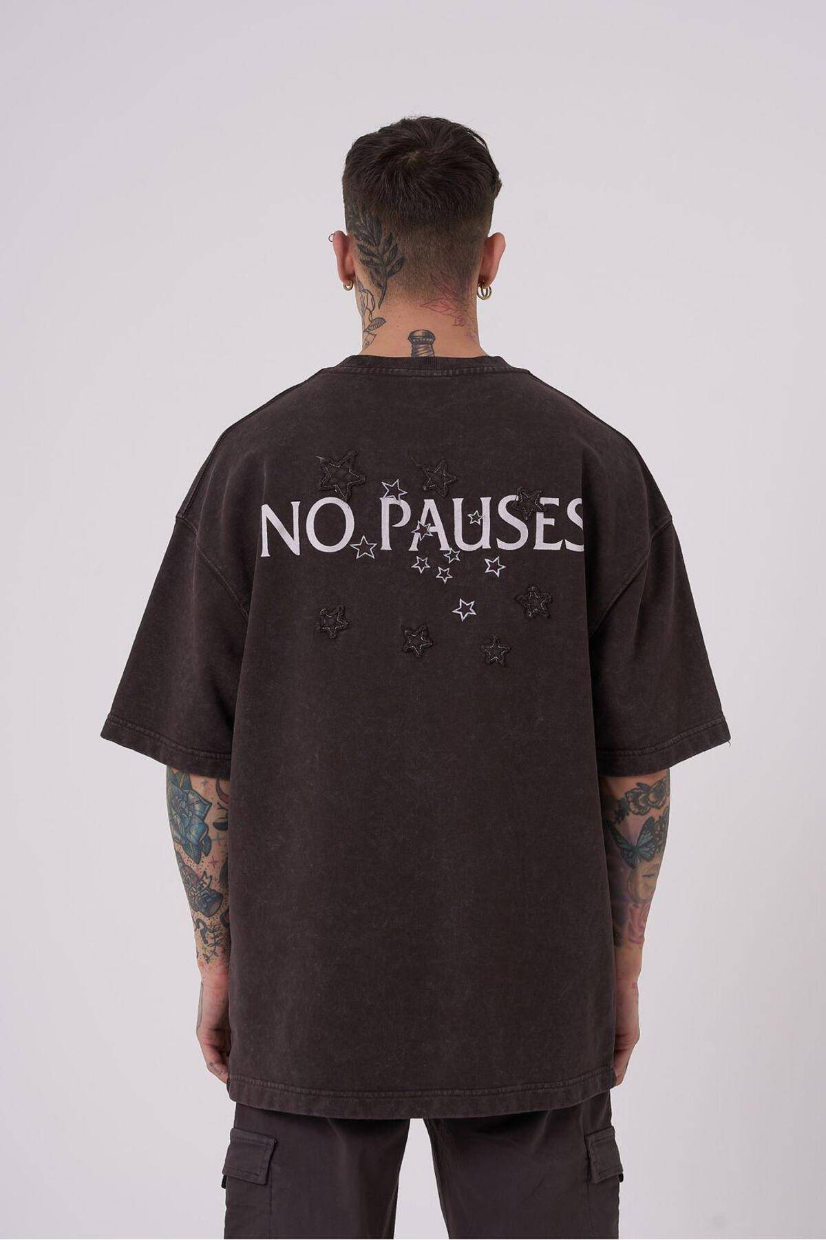 تیشرت مردانه بدون پووز چاپ شده با سایز بزرگ GHOST SPOTTED