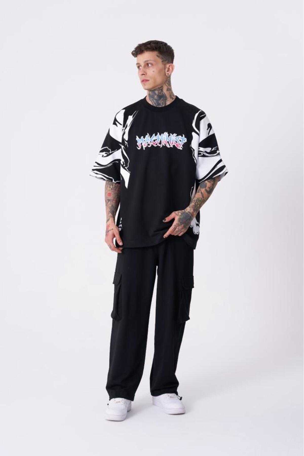 تیشرت اکرو سایز چاپ آستین مردانه