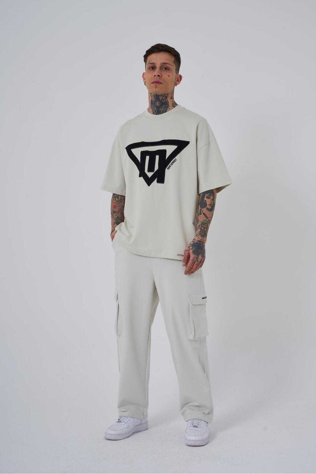 تیشرت مردانه سه گانه قهوه ای چاپ شده