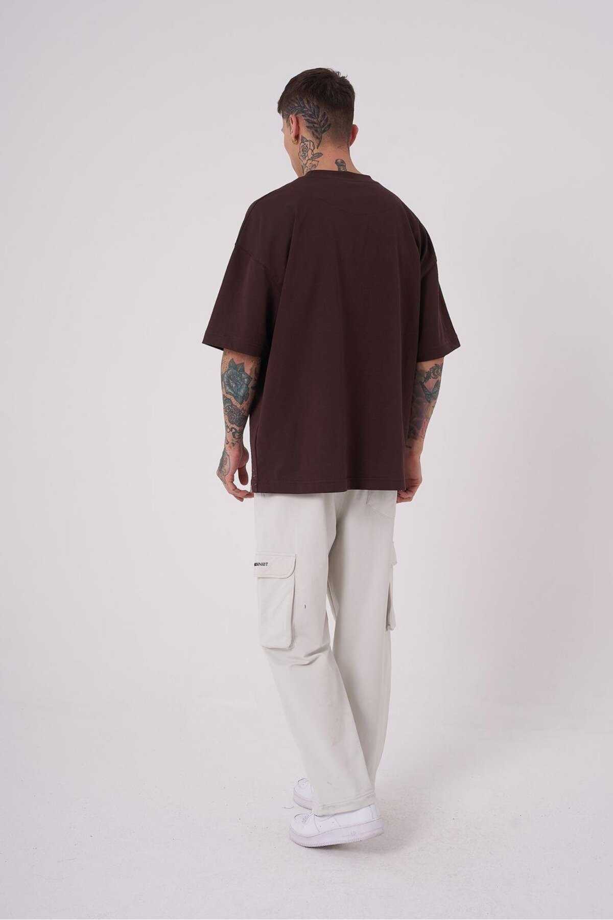 تیشرت مردانه درجه یک Plato سایز قهوه ای