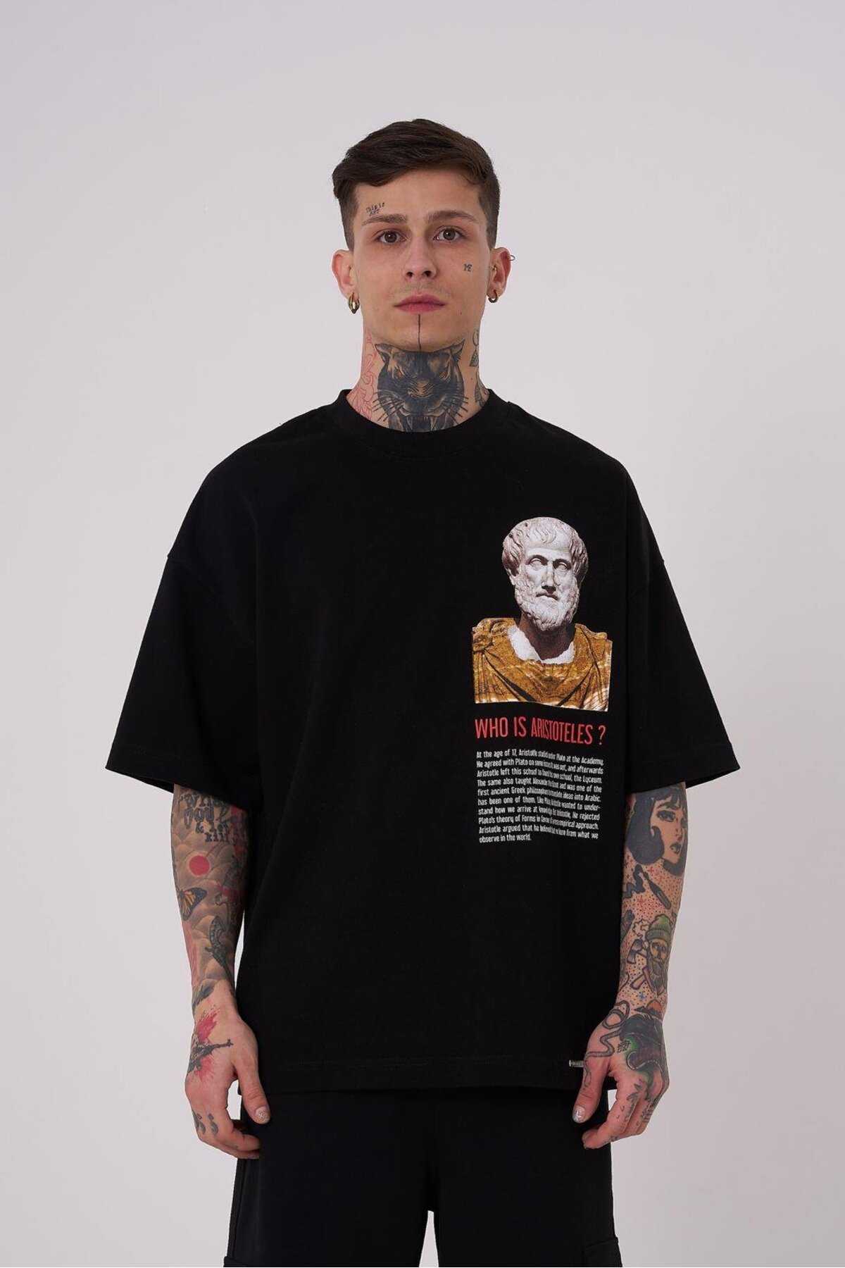 تیشرت مردانه اریستوتالس با چاپ بالا و سایز اکرو
