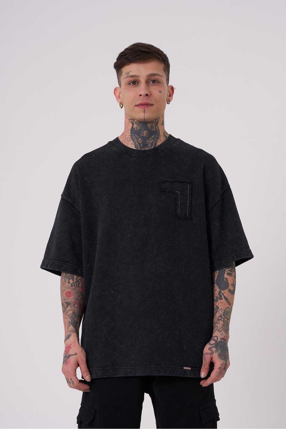 تیشرت ابری نیلی سایز بزرگ مردانه Be Bold Be You قابل شستشو