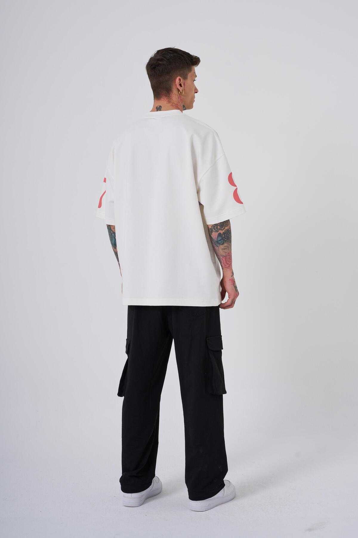 تیشرت مردانه 87 صدف دریایی چاپ شده در سایز بزرگ اکرو سافت آبی تیشرت