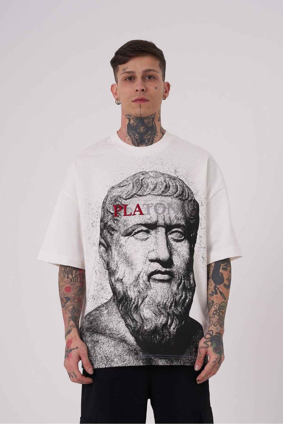 تیشرت مردانه درجه یک Plato سایز قهوه ای