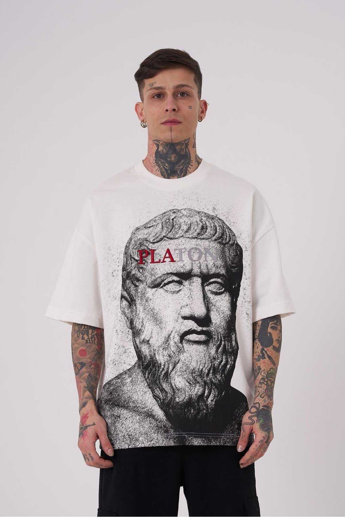 تیشرت مردانه درجه یک Plato سایز قهوه ای