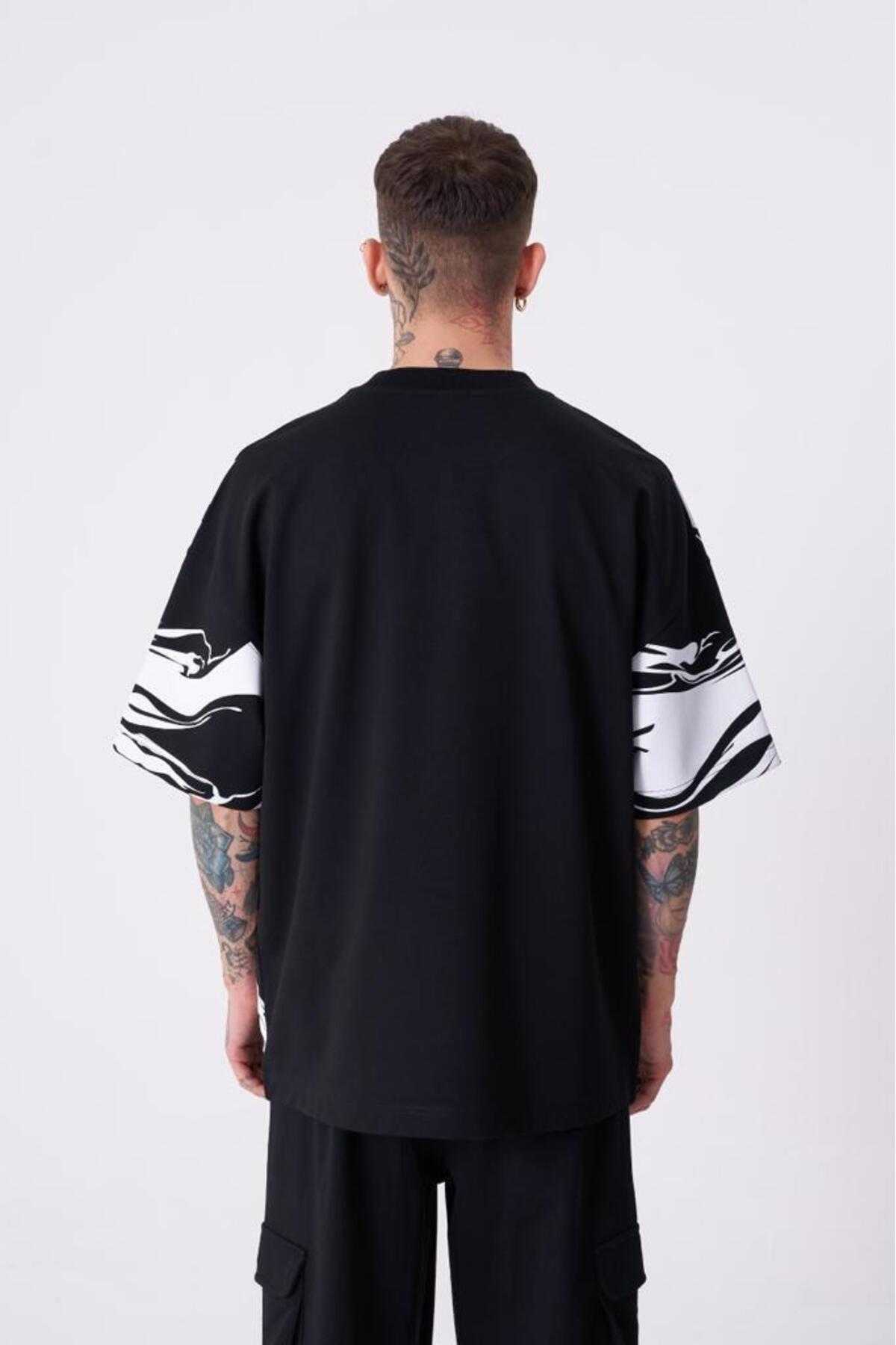 تیشرت اکرو سایز چاپ آستین مردانه