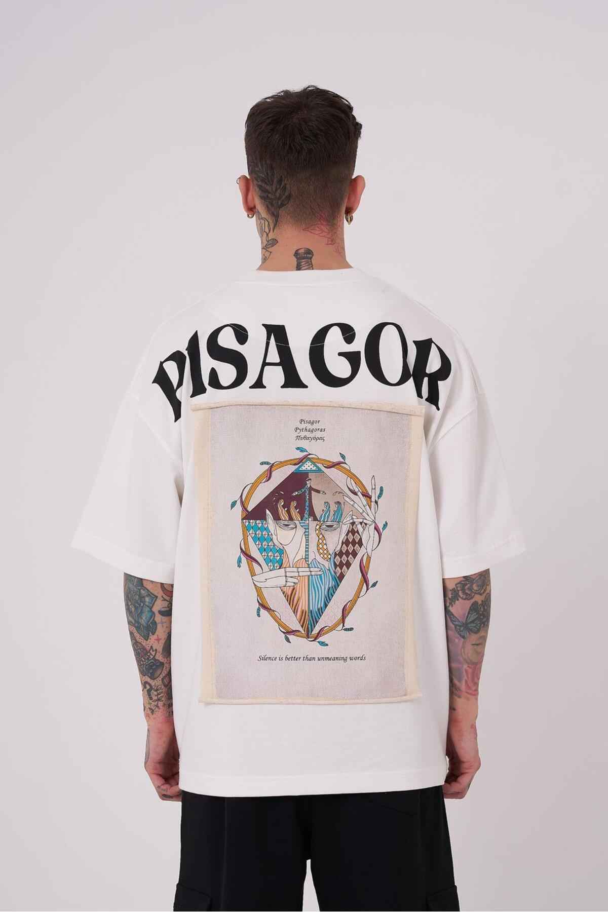 تیشرت قهوه ای سایز بزرگ با چاپ پیثاغورس ممتاز مردانه