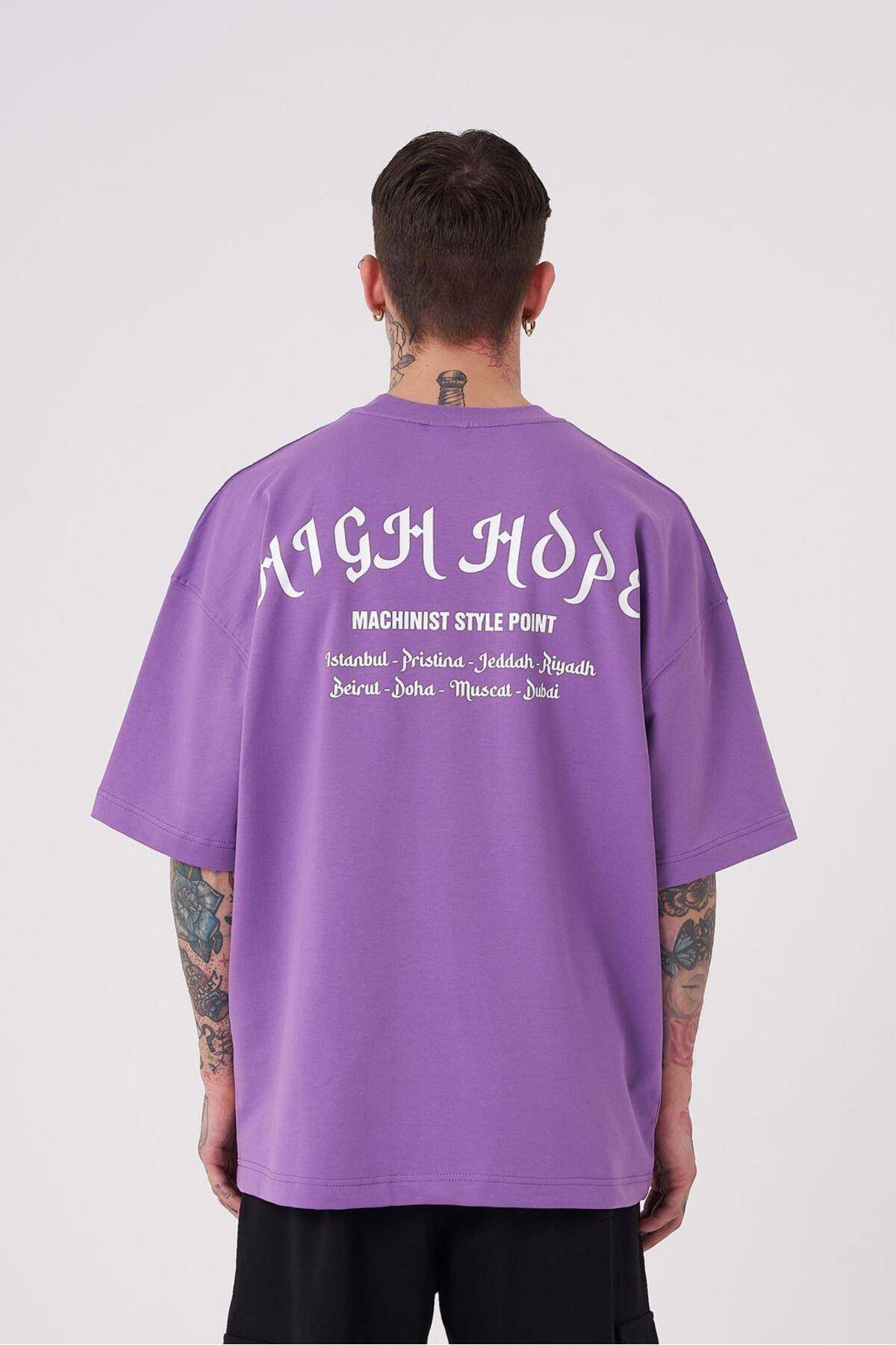 تیشرت اکرو سایز بزرگ مردانه چاپ High Hope