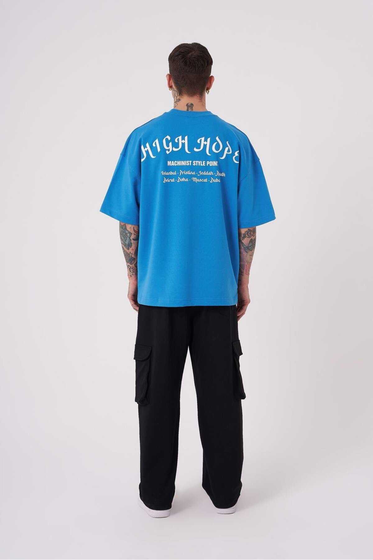 تیشرت اکرو سایز بزرگ مردانه چاپ High Hope