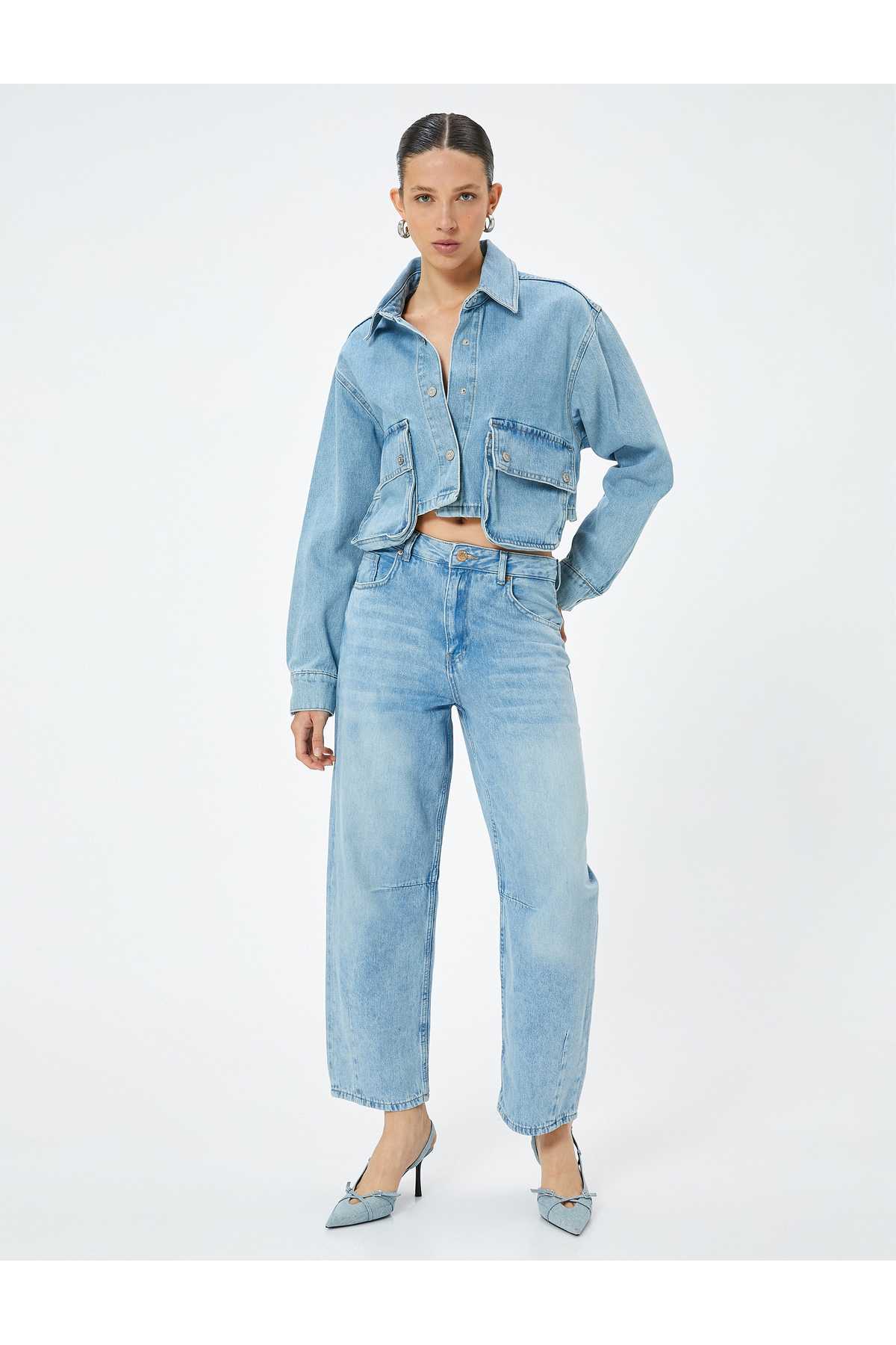 جین بالون فیت بزرگ با جیب - Balloon Fit Jean