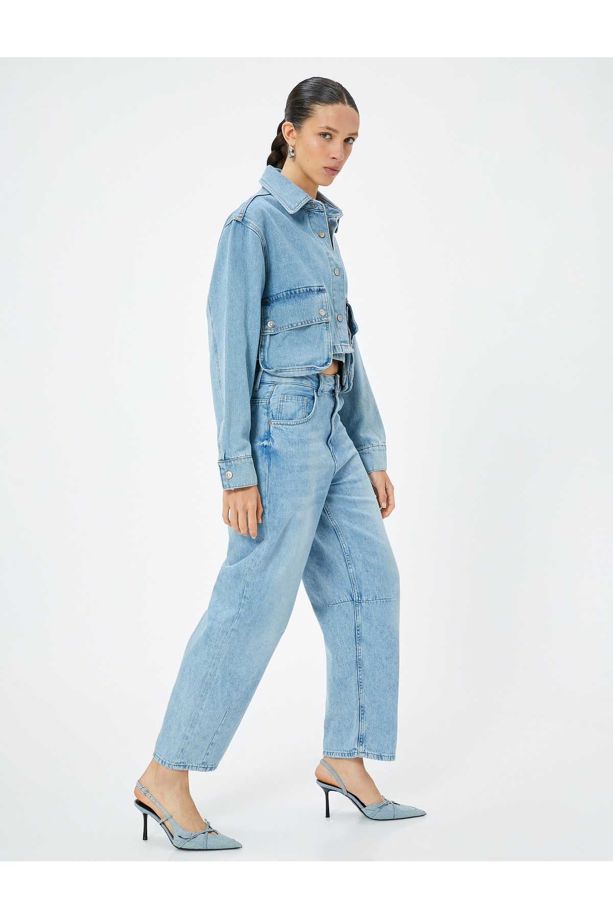 جین بالون فیت بزرگ با جیب - Balloon Fit Jean