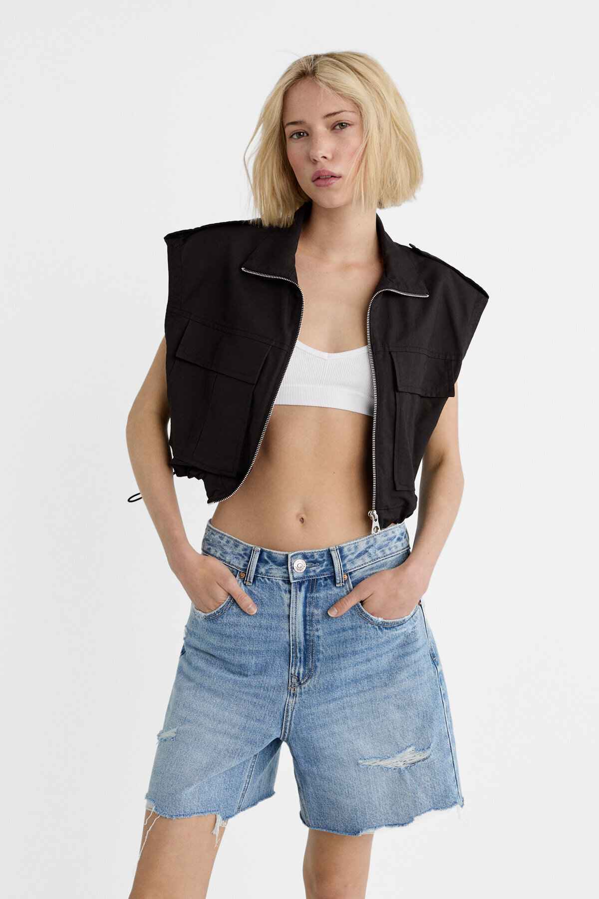 شورت جین بلند