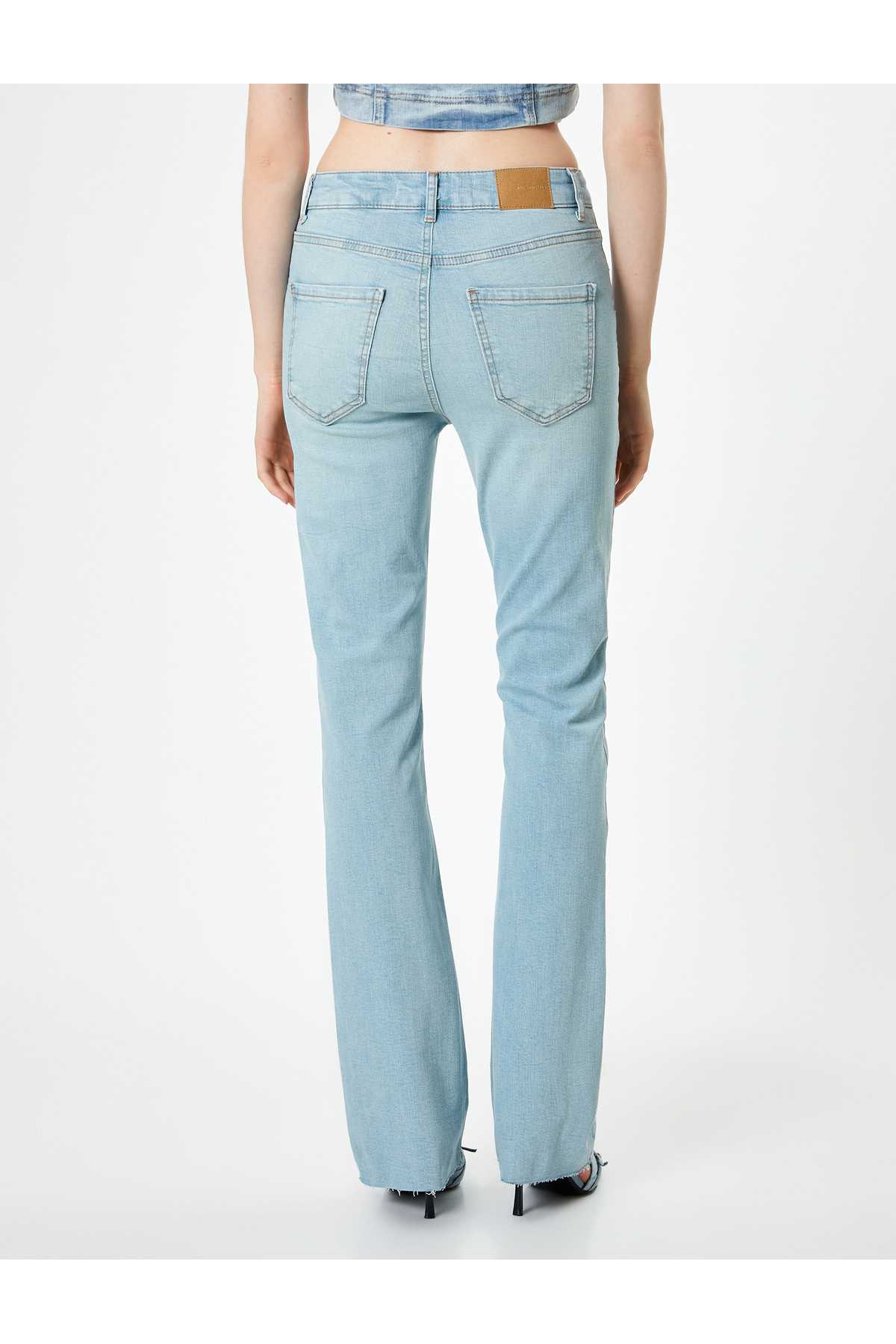 شلوار جین گشاد سبک و باریک با کمر بلند - ویکتوریا اسلیم جین