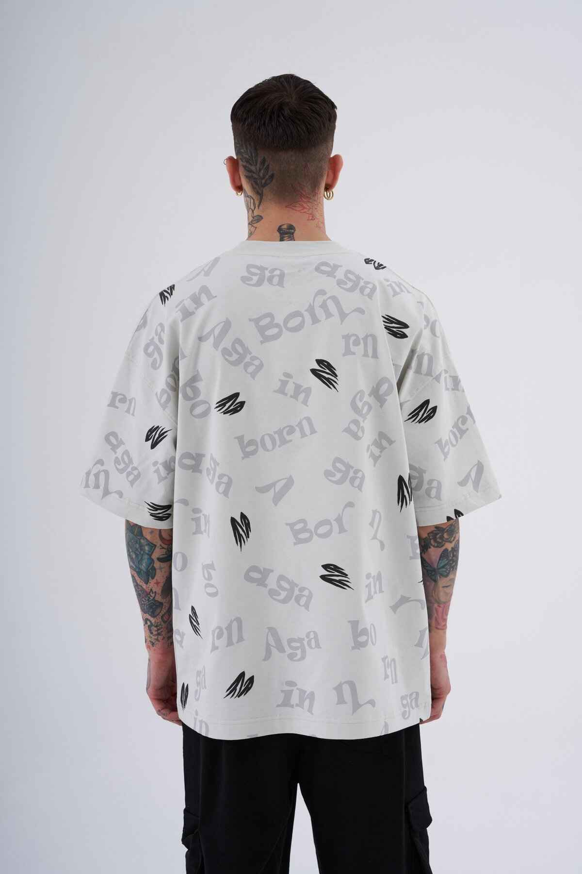 تیشرت مردانه One Nine 86 چاپ شده با رنگ سبز روشن