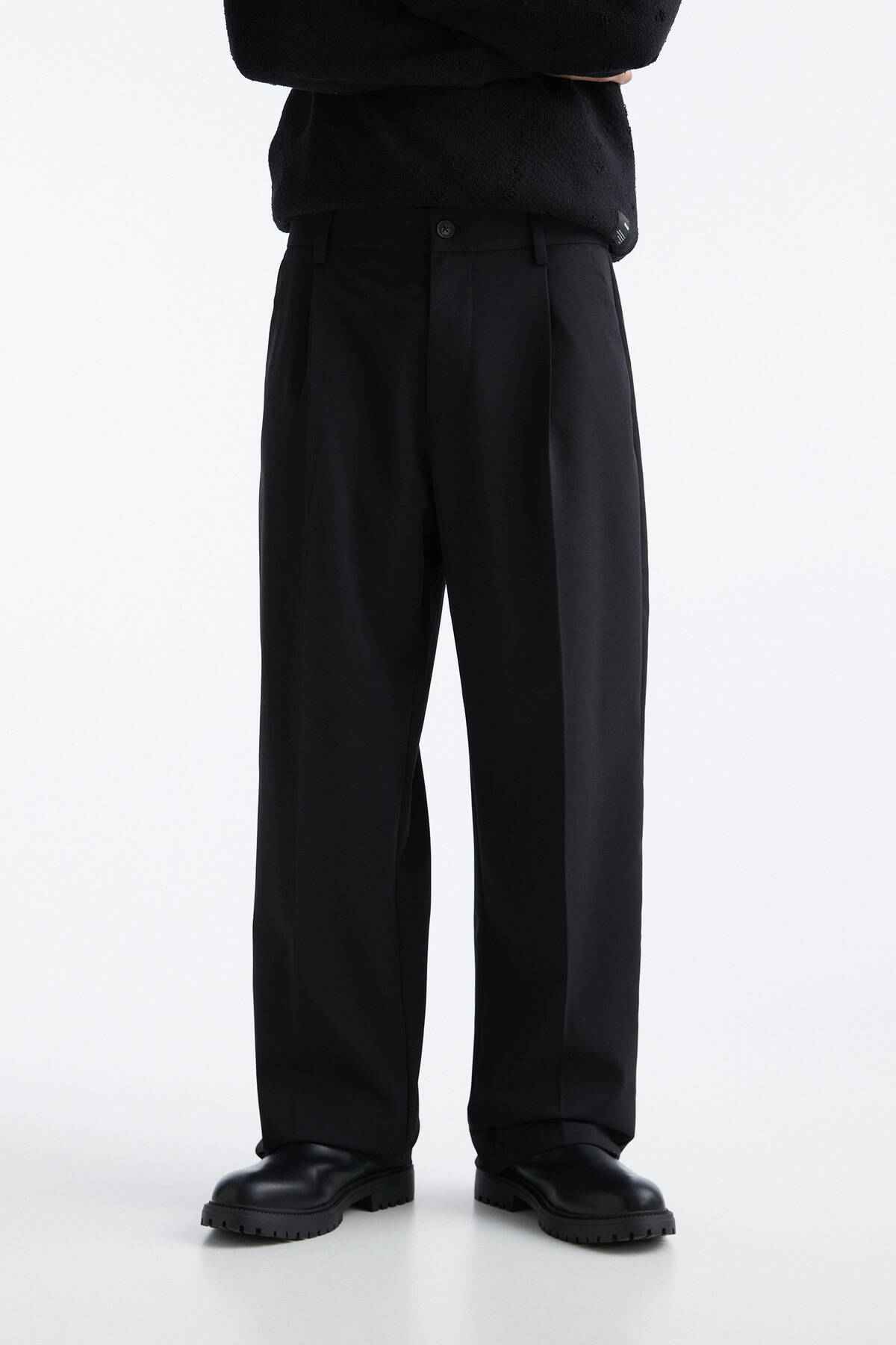 شلوار پارچه ای ساق گشاد