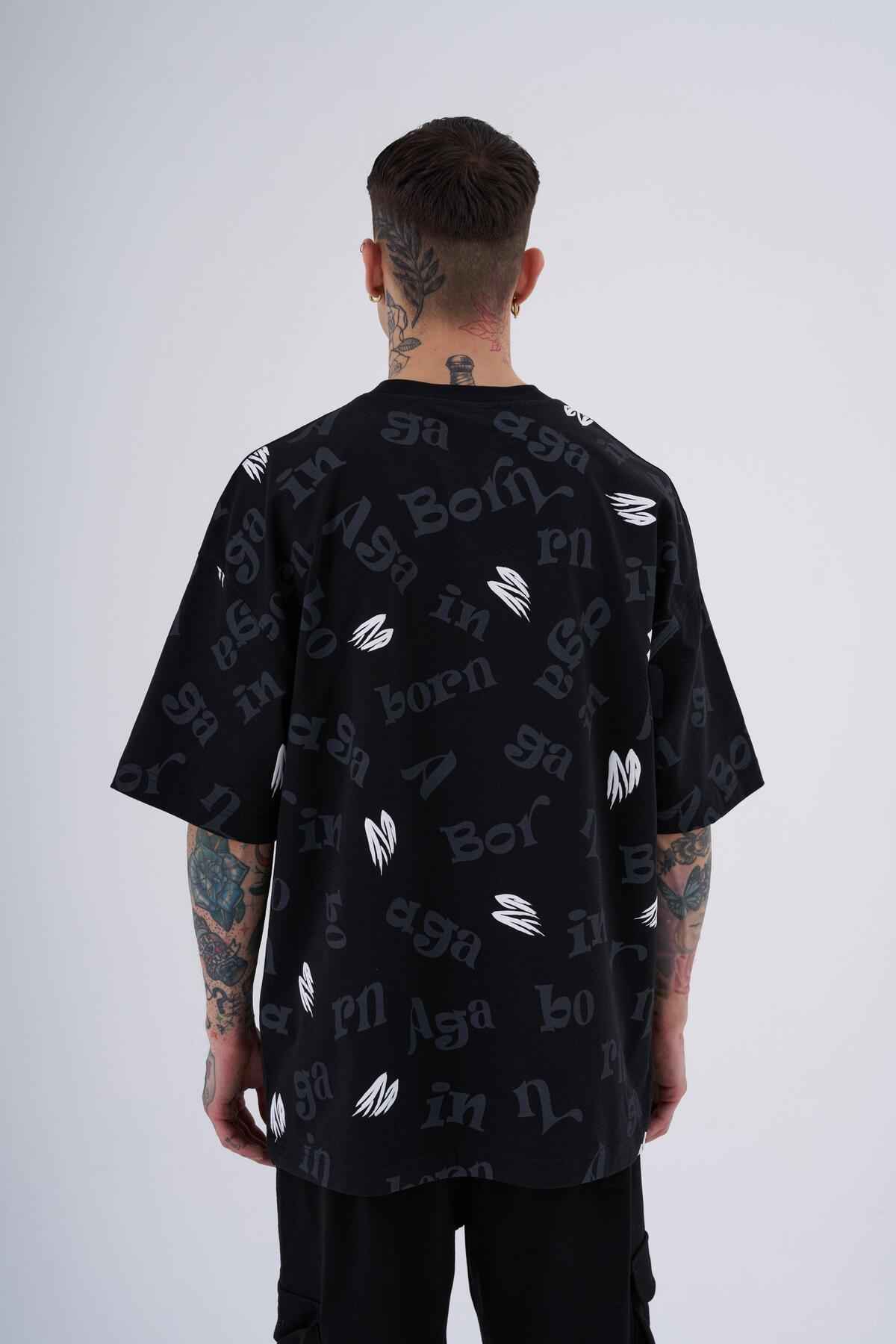 تیشرت مردانه One Nine 86 چاپ شده با رنگ سبز روشن