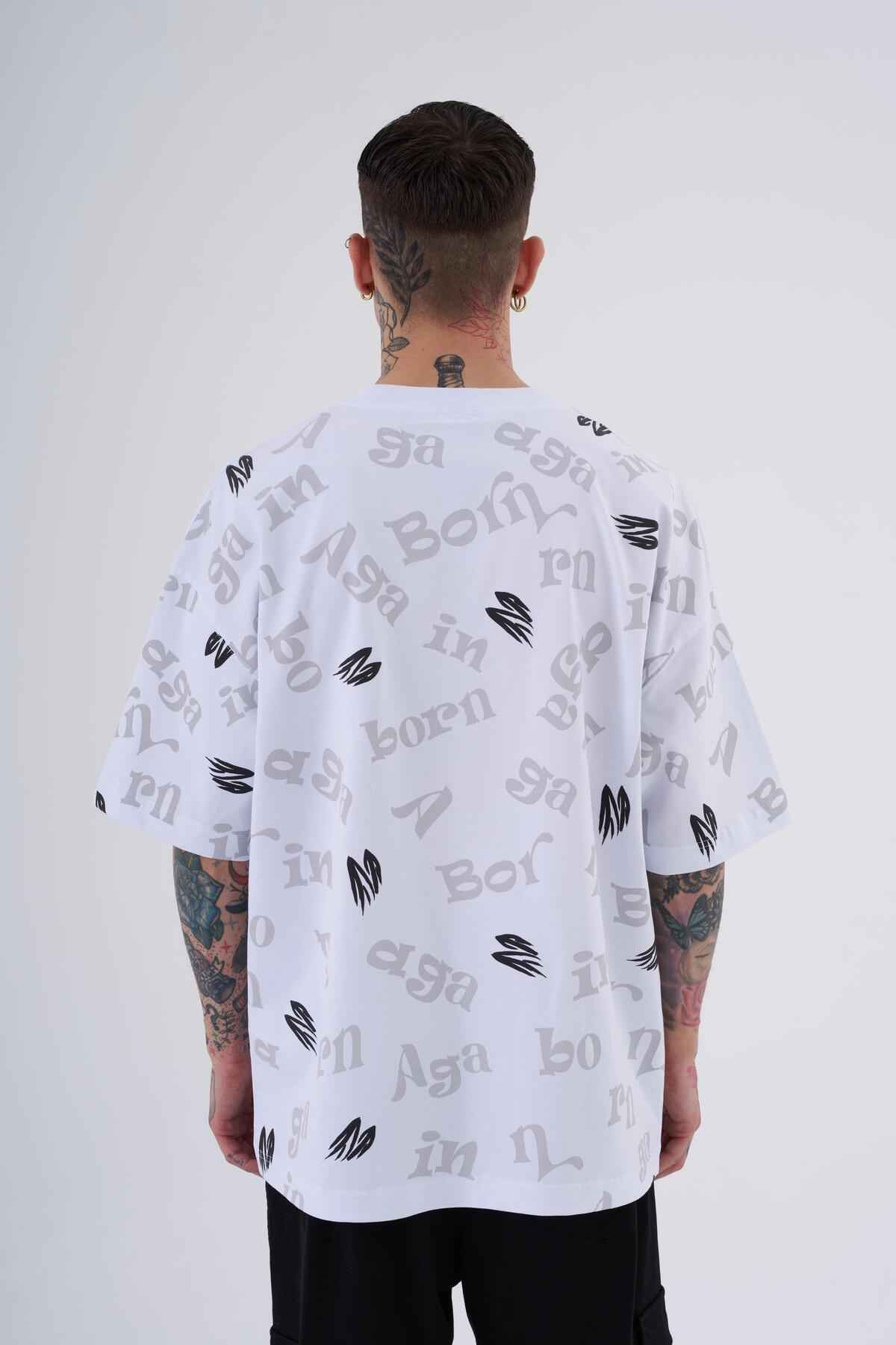 تیشرت مردانه One Nine 86 چاپ شده با رنگ سبز روشن