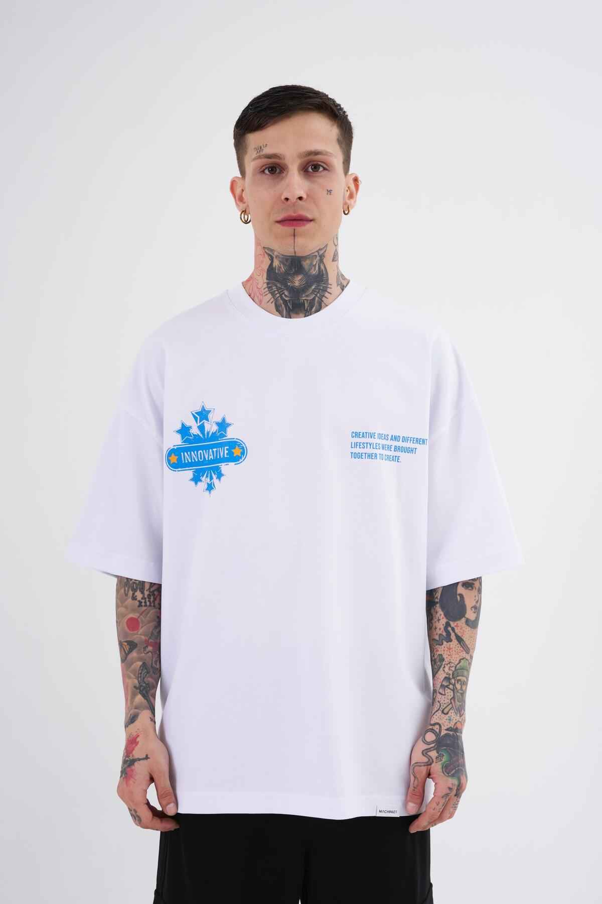 تیشرت مردانه مینیمال چاپ شده به رنگ سبز روشن