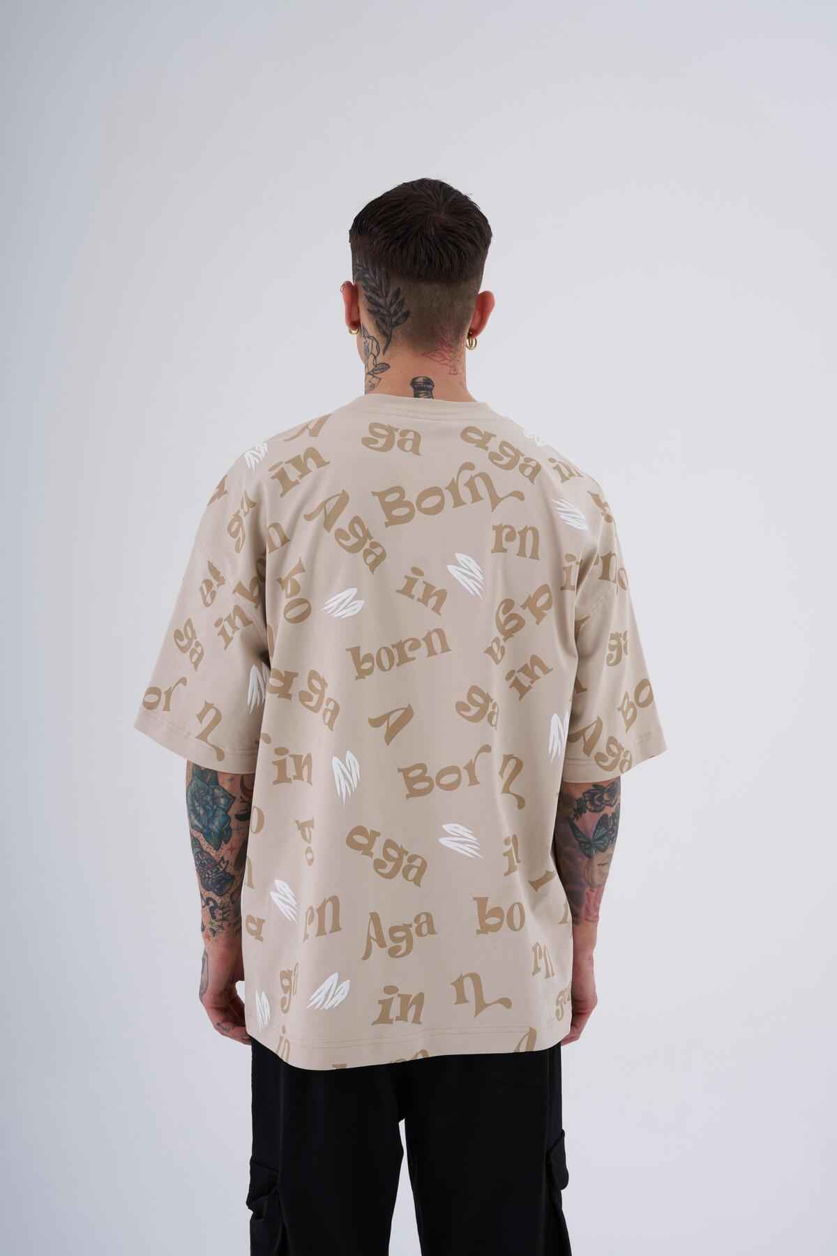 تیشرت مردانه One Nine 86 چاپ شده با رنگ سبز روشن