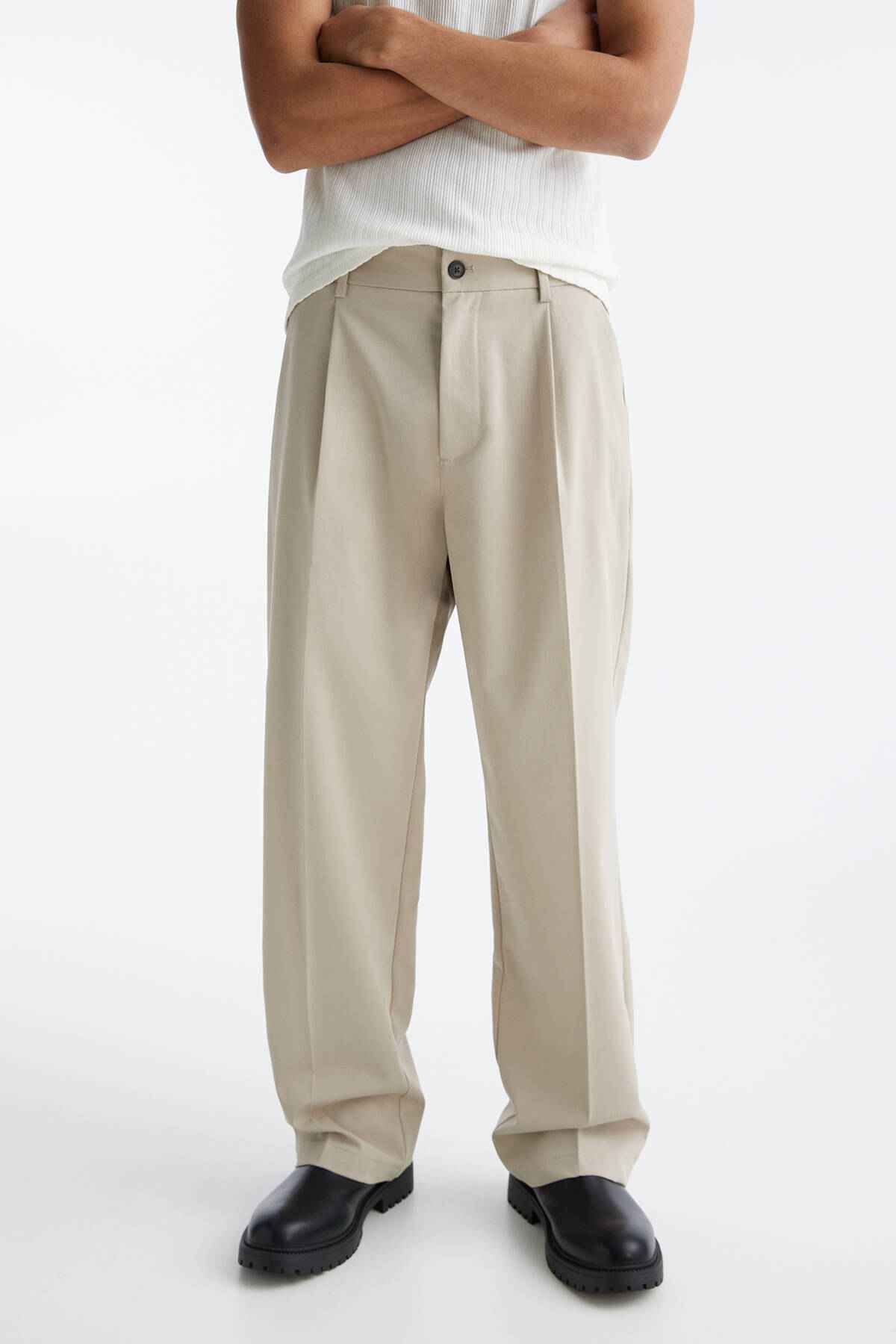 شلوار پارچه ای ساق گشاد