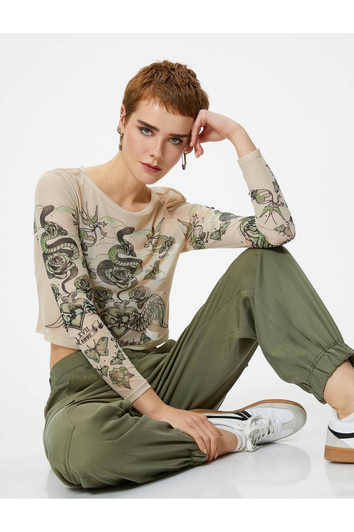 شلوار Jogger Cargo با جیب پارچه Lyocell™