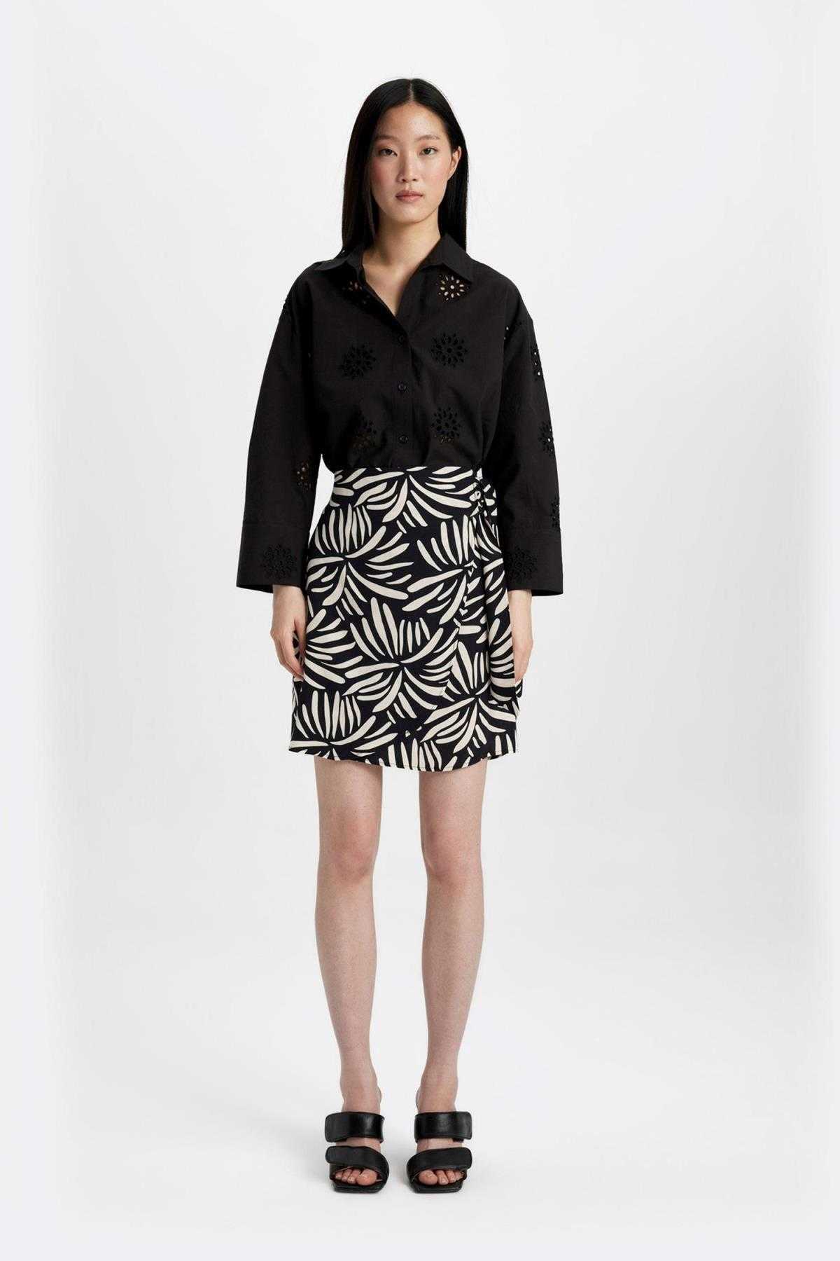 پیراهن آستین بلند گلدوزی بزرگ سایز