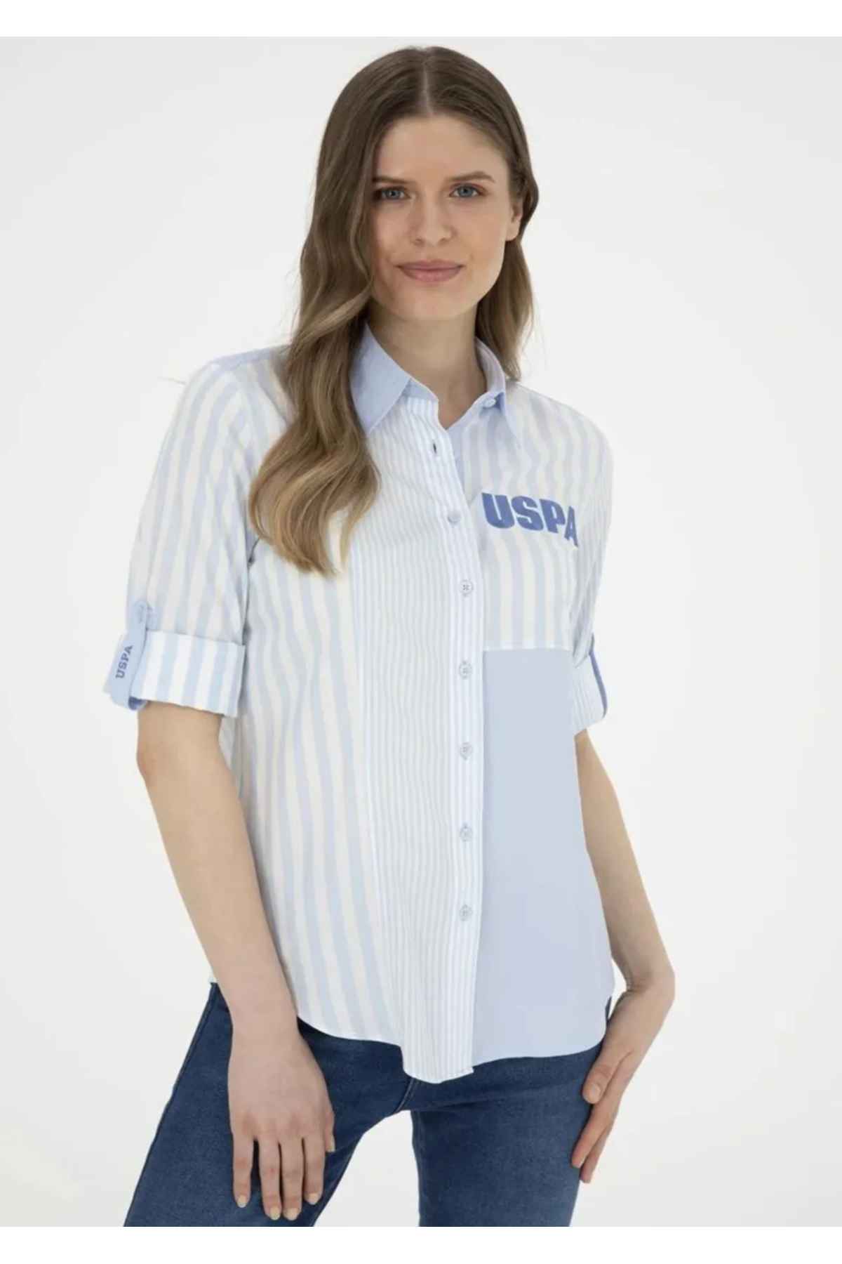 پیراهن آستین بلند زنانه آبی روشن G082SZ004.000.183570.4.VR003