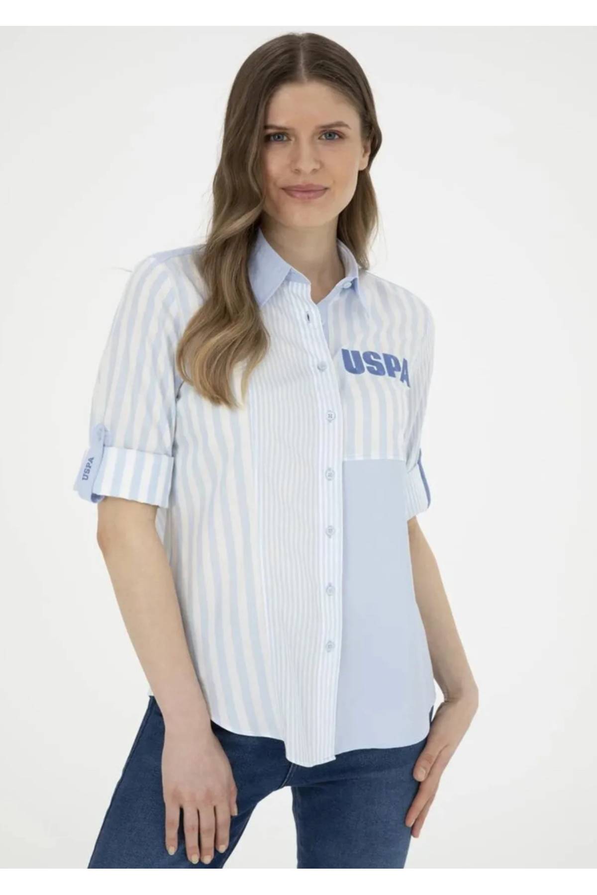 پیراهن آستین بلند زنانه آبی روشن G082SZ004.000.183570.4.VR003