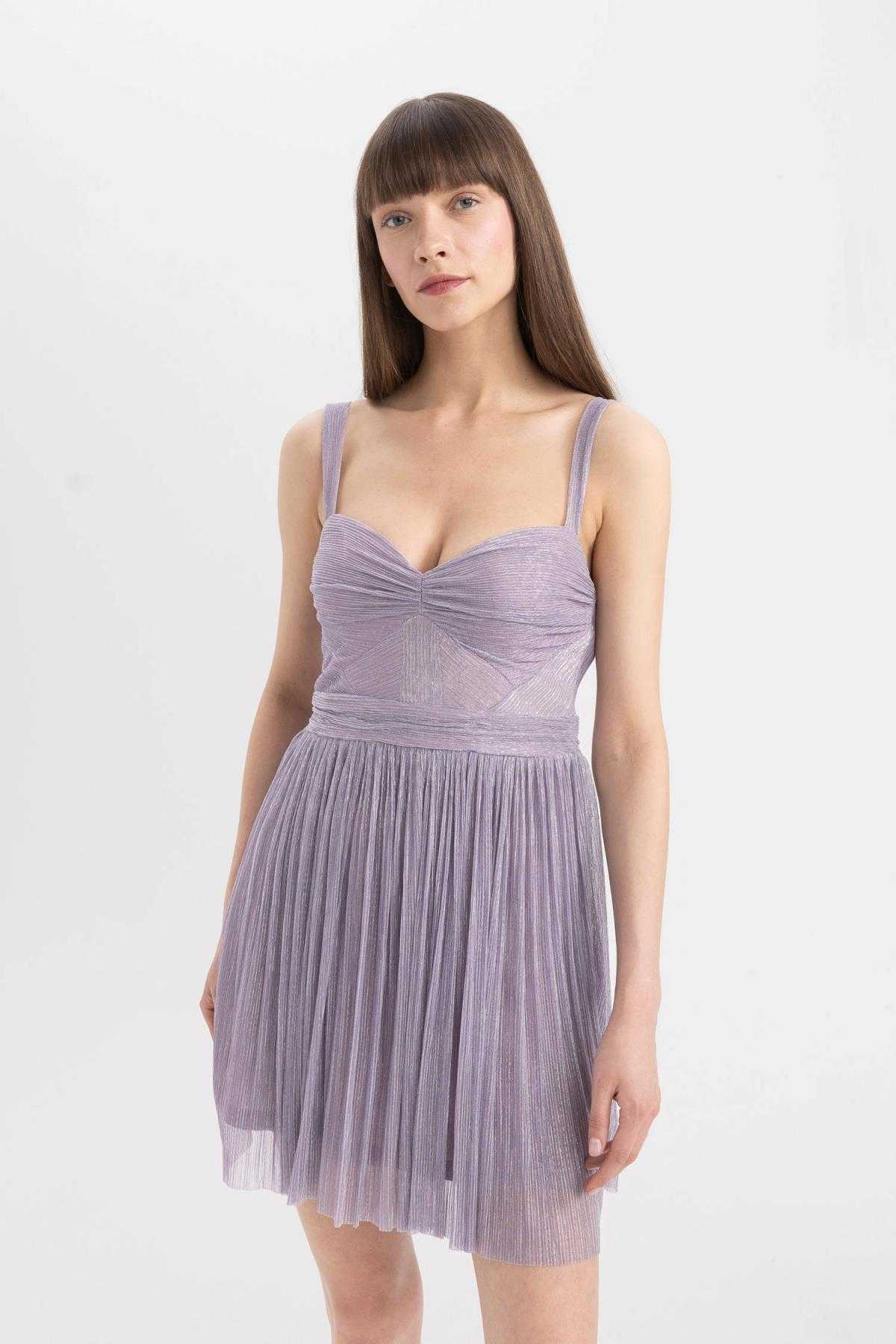 لباس کوتاه پارچه ای یقه براق