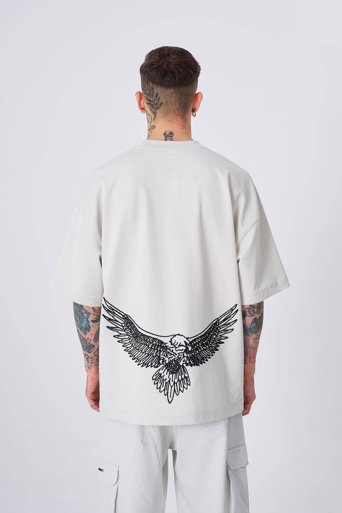 تیشرت مردانه اکرو چاپ شده عقاب