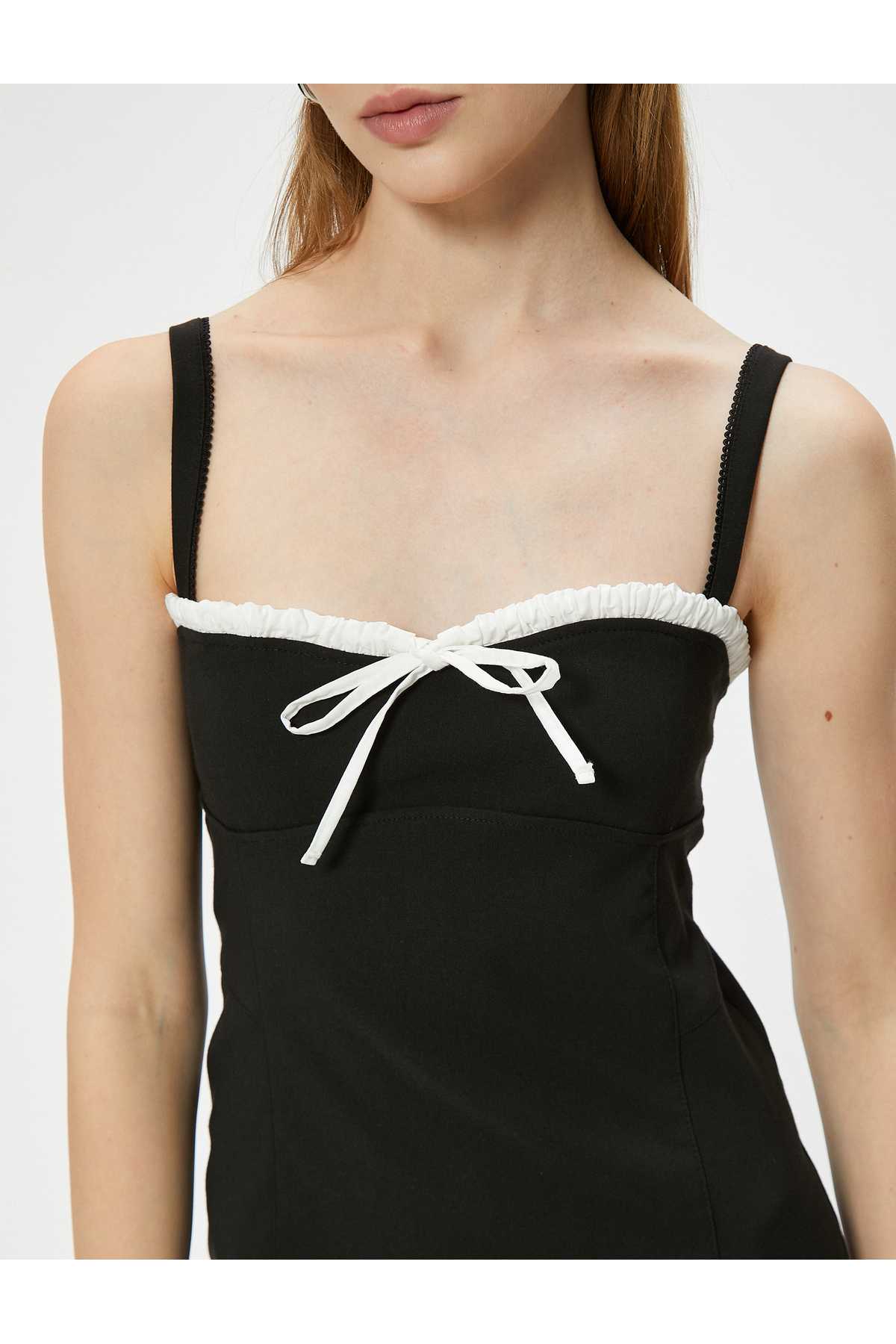 بند لباس با پاپیون مینی بادیکن یقه دلبند