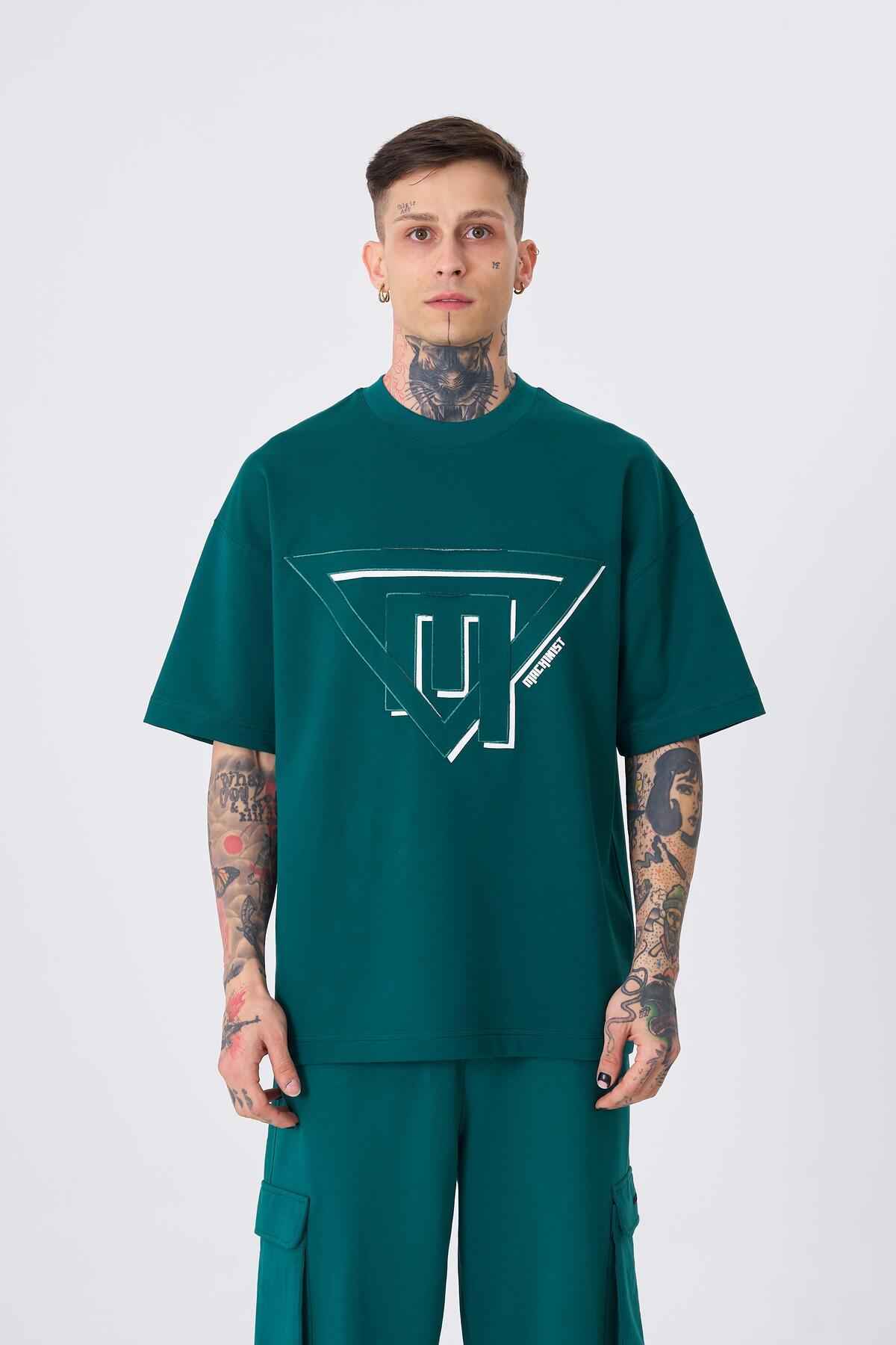 تیشرت مردانه سه گانه قهوه ای چاپ شده